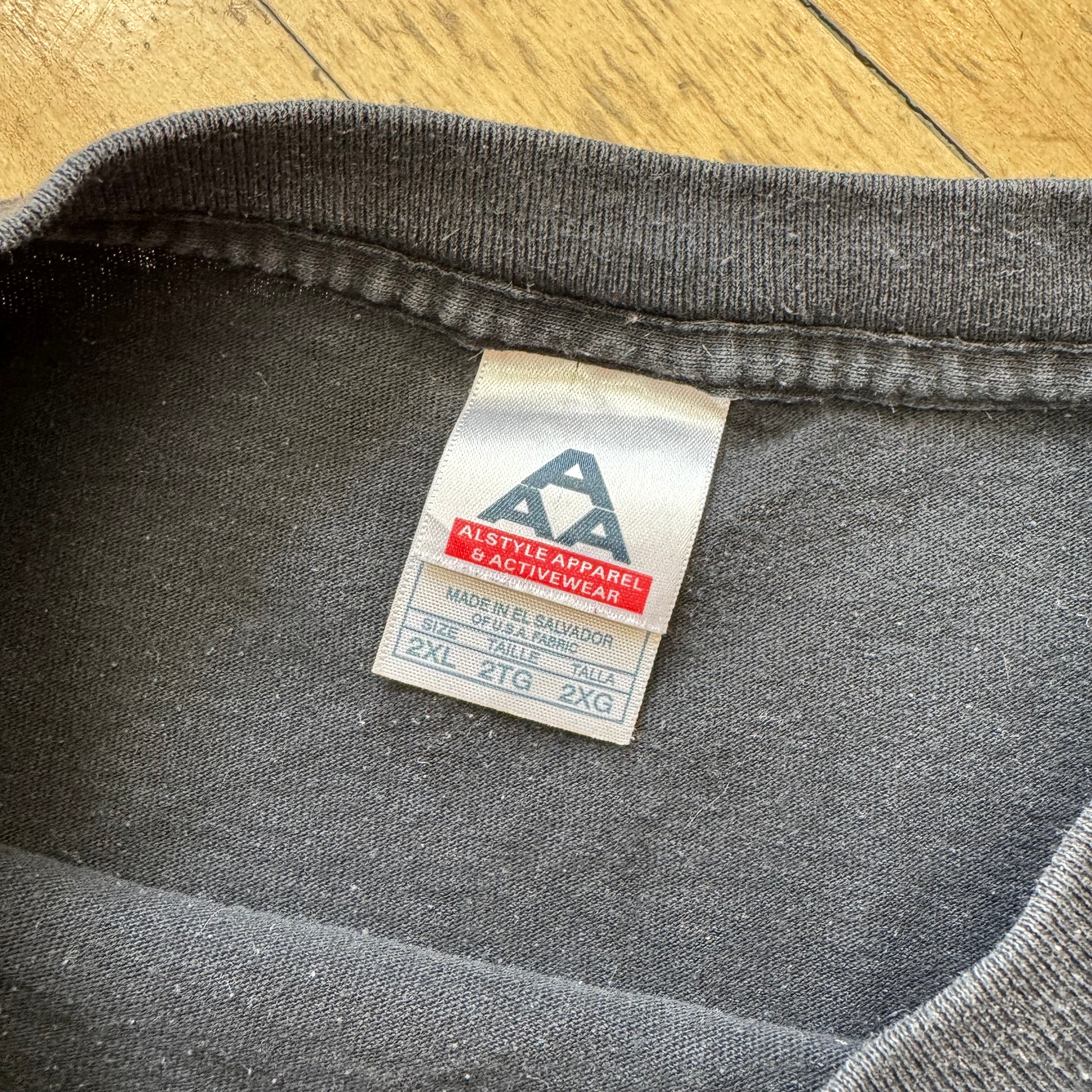 Y2K Liquid Blue Dragon T-shirt Sz XXL