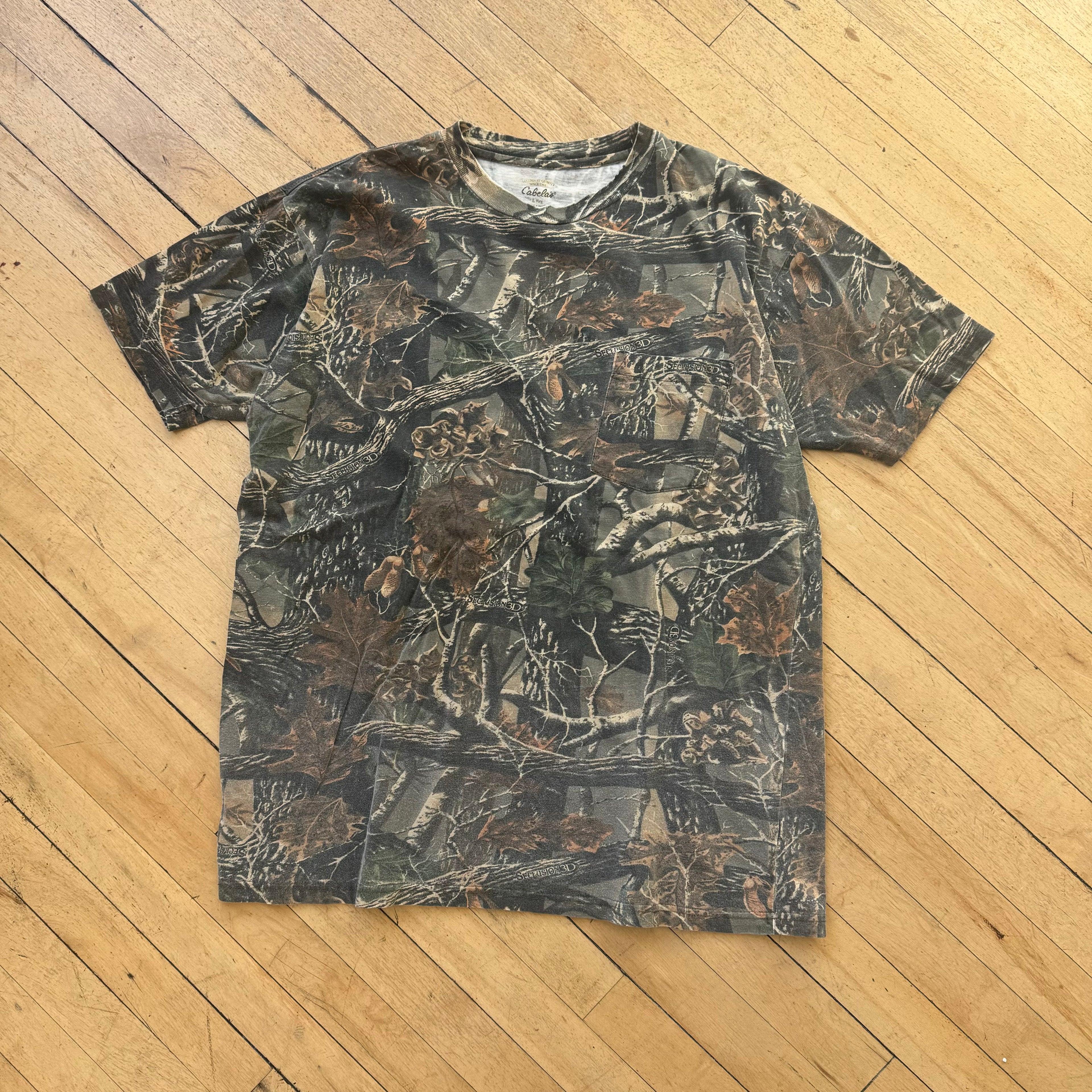 Can’t Cabelas Tree Camo T-shirt Sz M