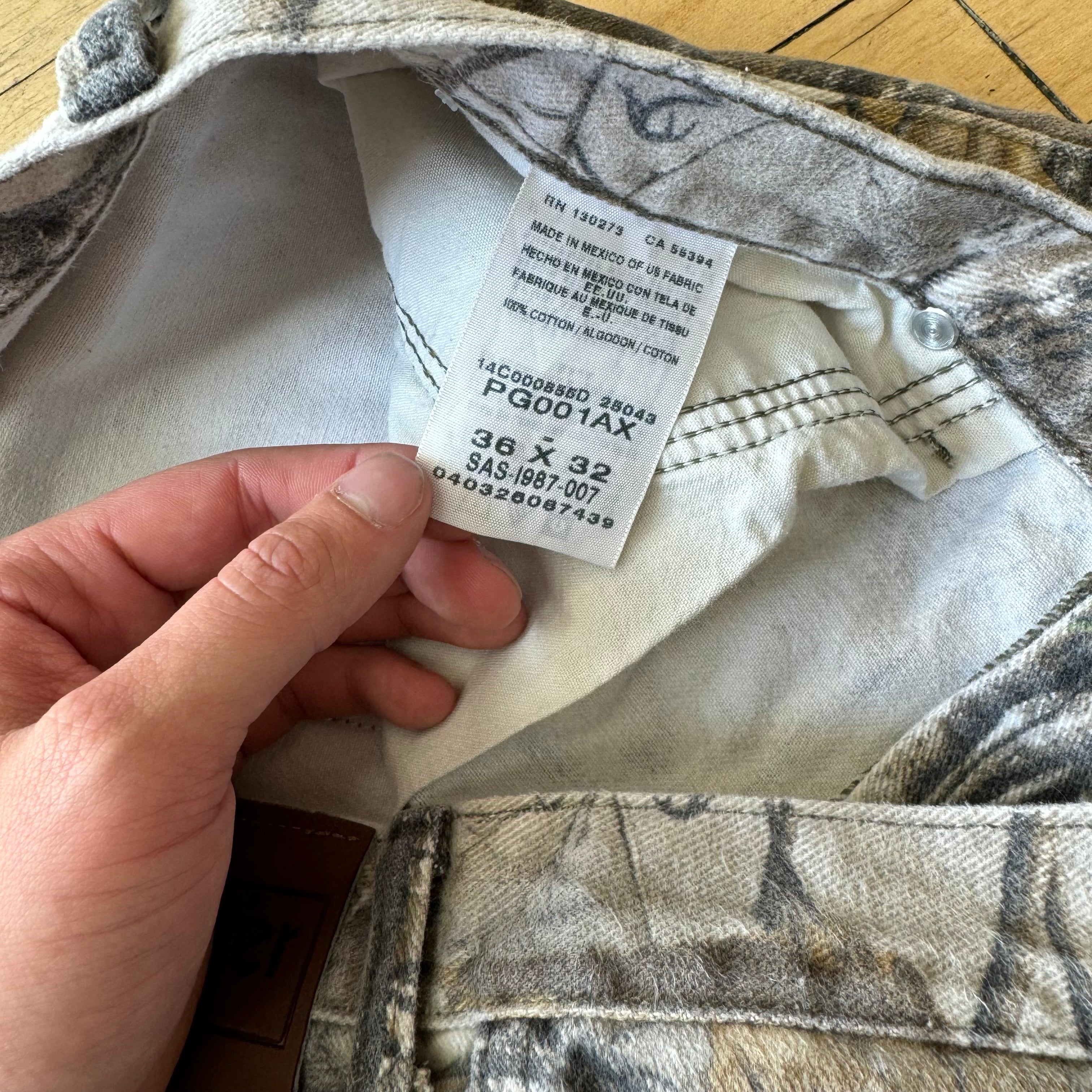 Vintage Wrangler Camo Denim Jeans Sz 36x32