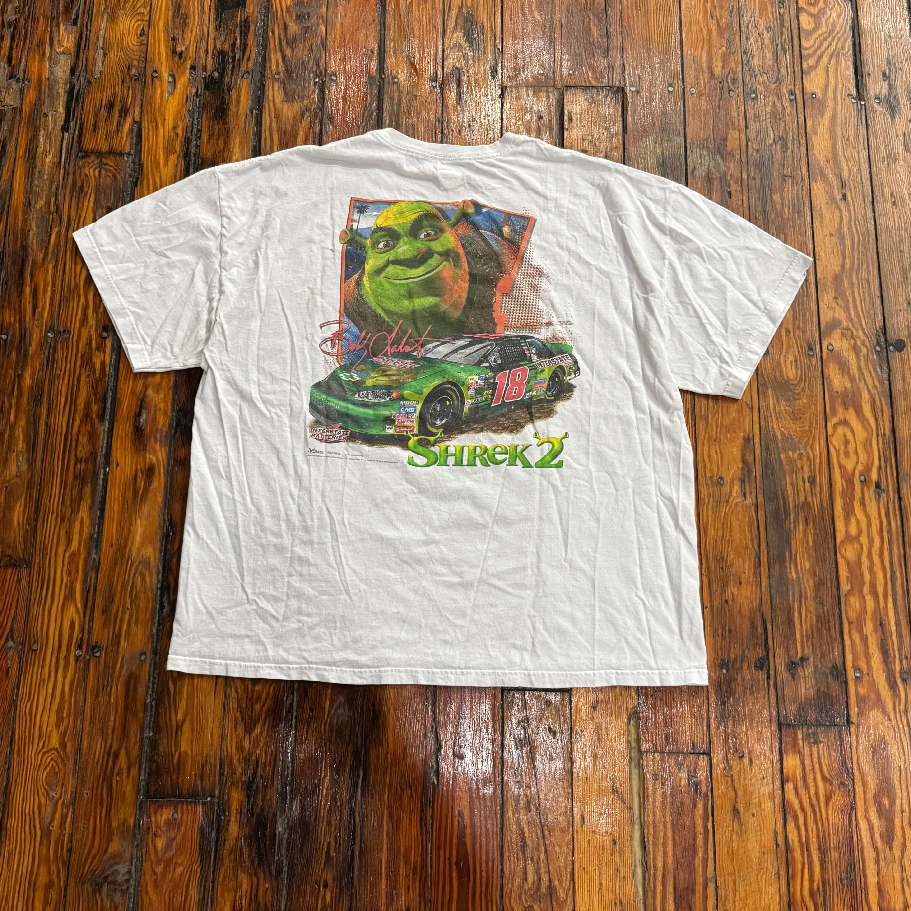 00s NASCAR Shrek T-shirt Sz XXL