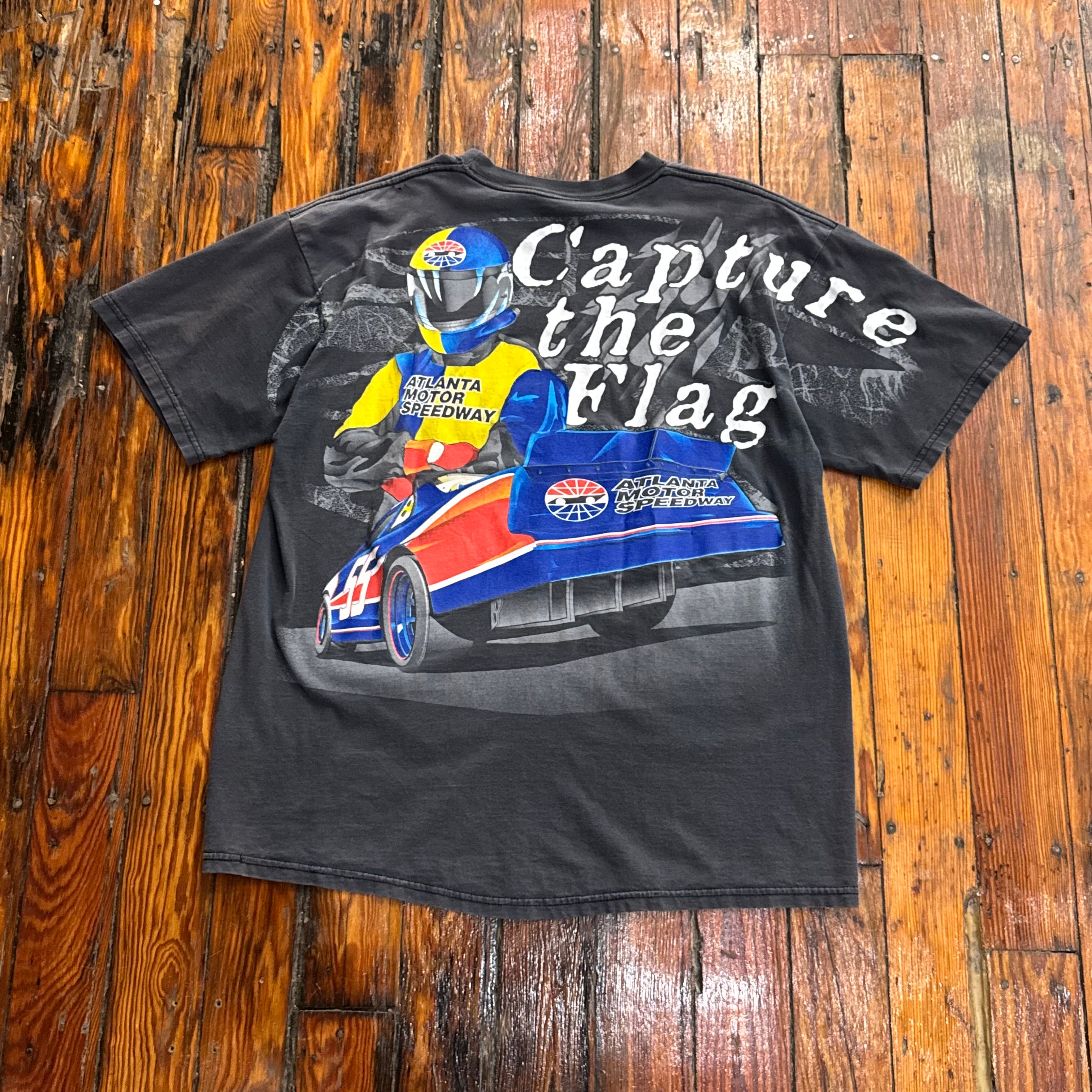Vintage Atlanta Nascar AOP T-shirt Sz XL