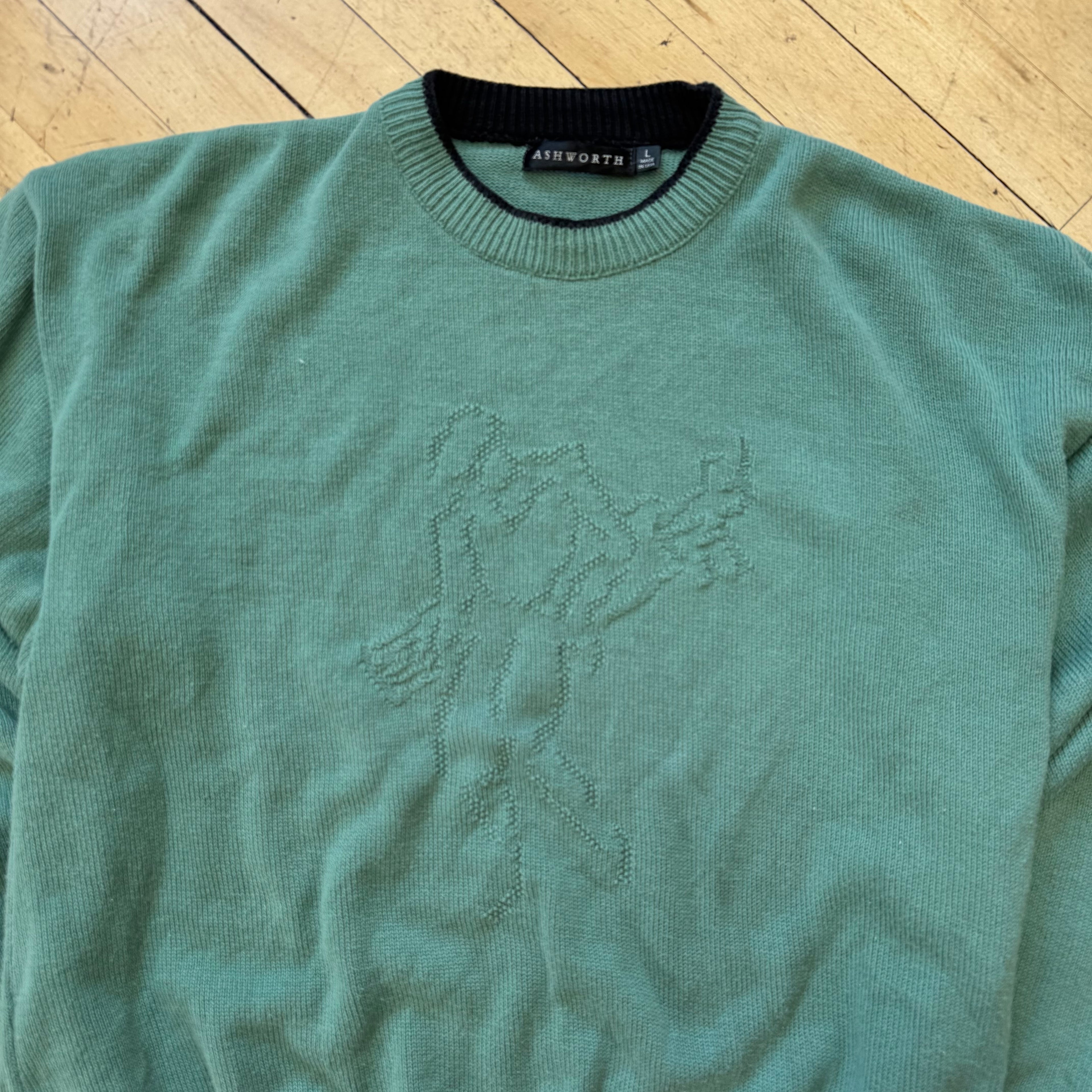 Vintage Ashworth Golf Sweater Sz L