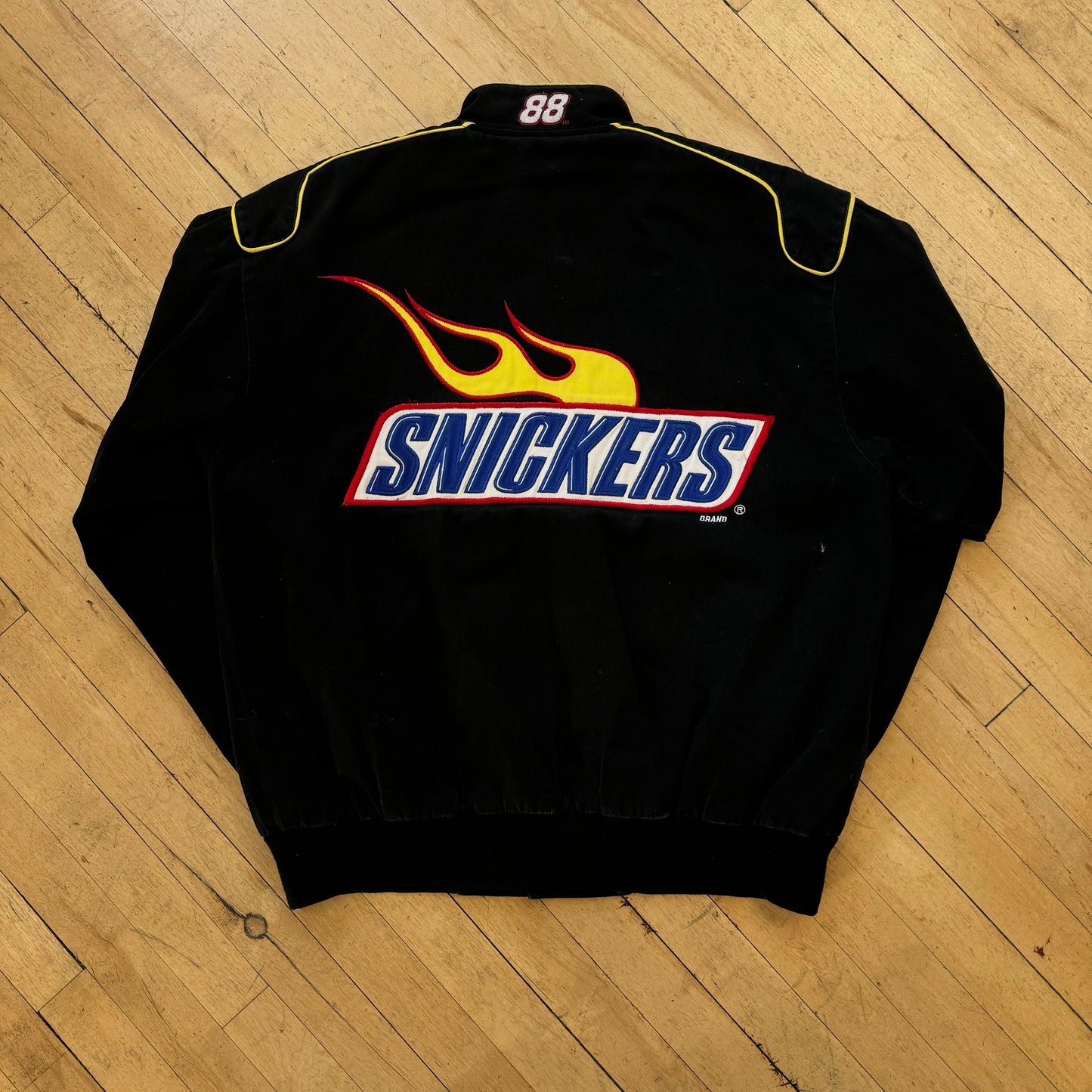 Vintage Snickers Nascar Jeff Hamilton Patch Jacket Sz M