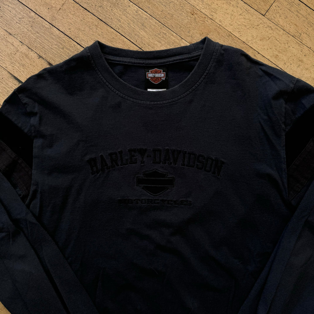 Harley Davidson Long Sleeve Embroidered T-shirt Sz M