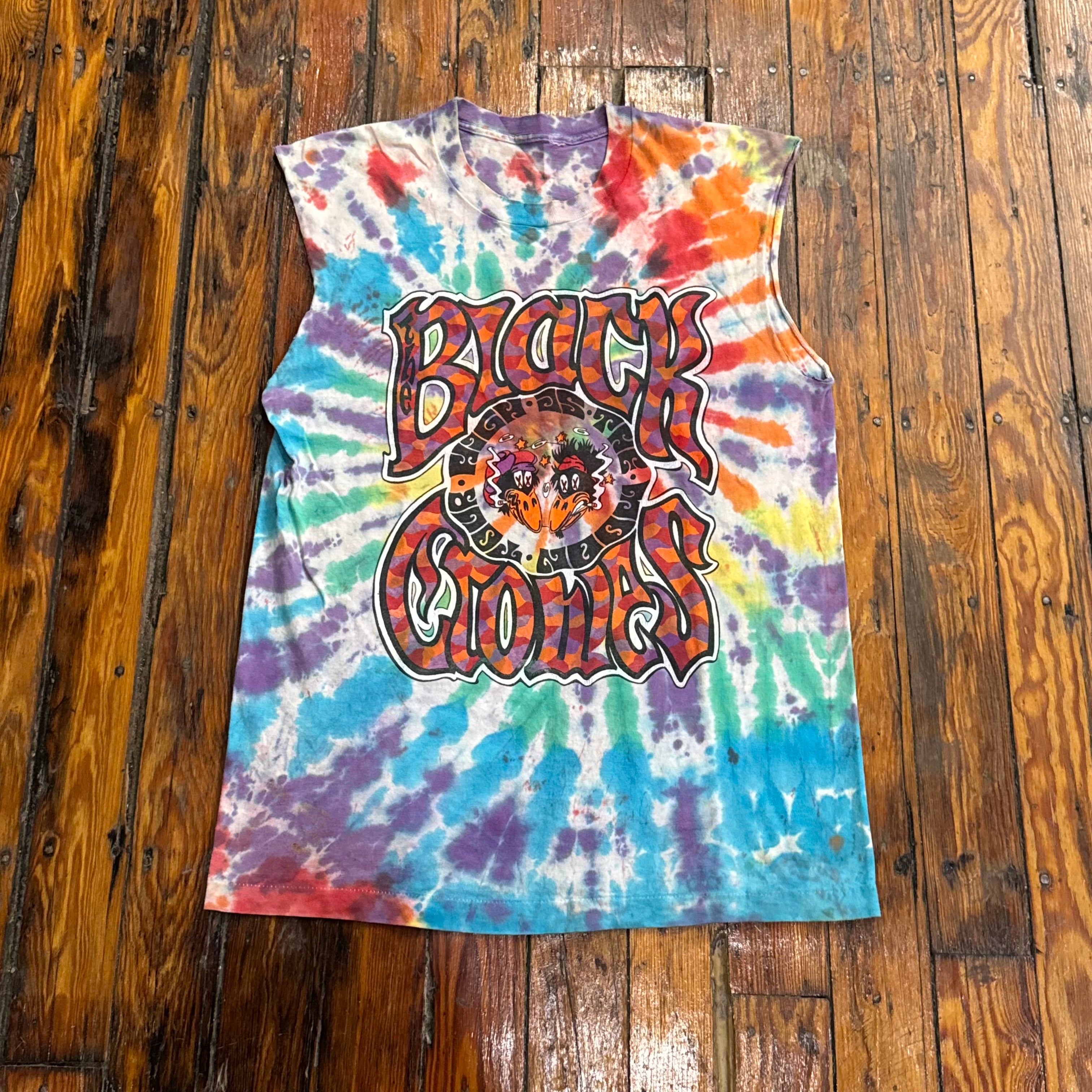 Vintage Tie Dye Black Crow Band T-shirt Sz xXL