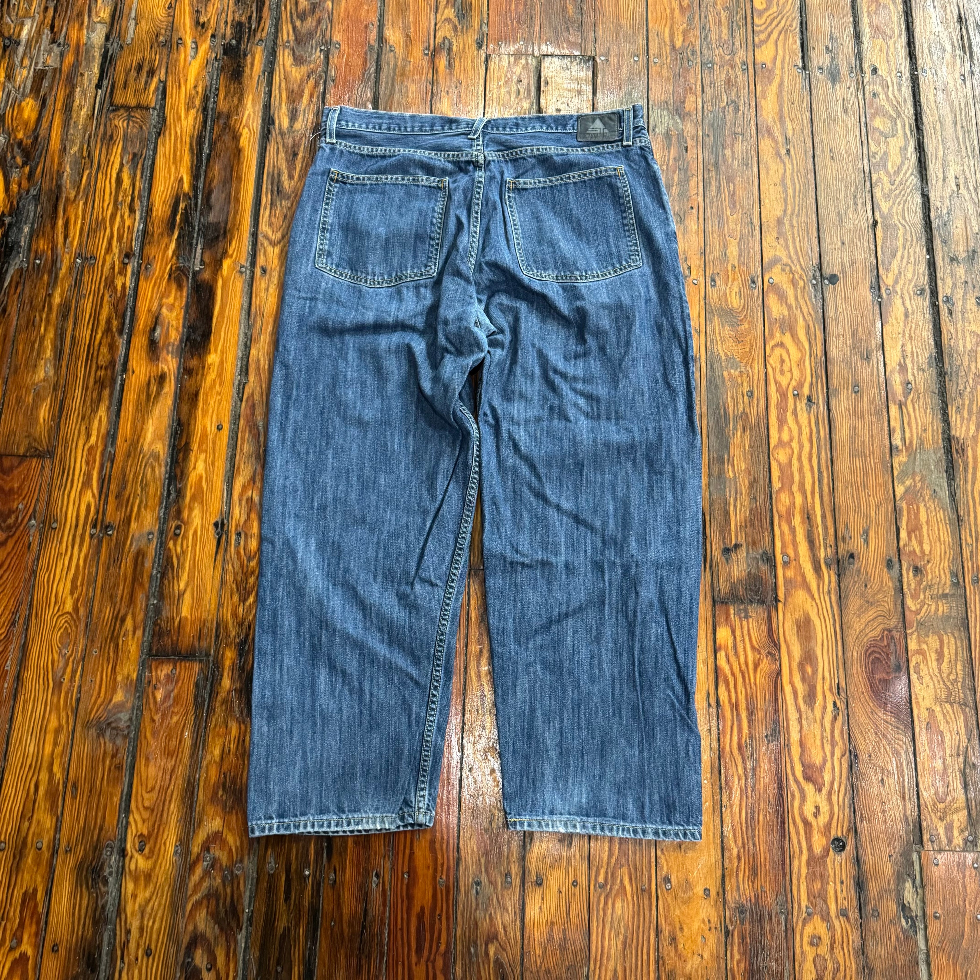 Vintage Levi Baggy SilverTab Denim Jeans Sz 40x32