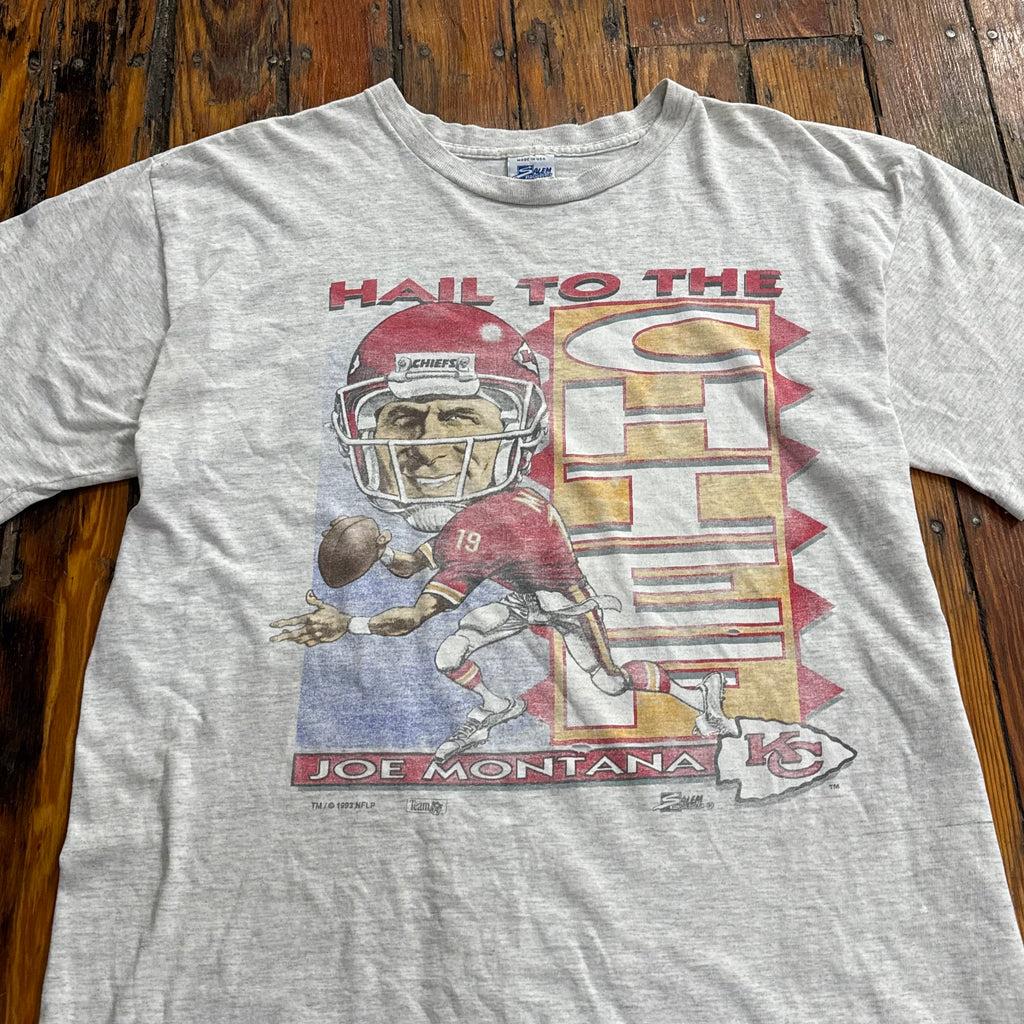 Vintage Joe Montana Chiefs T-shirt Sz L