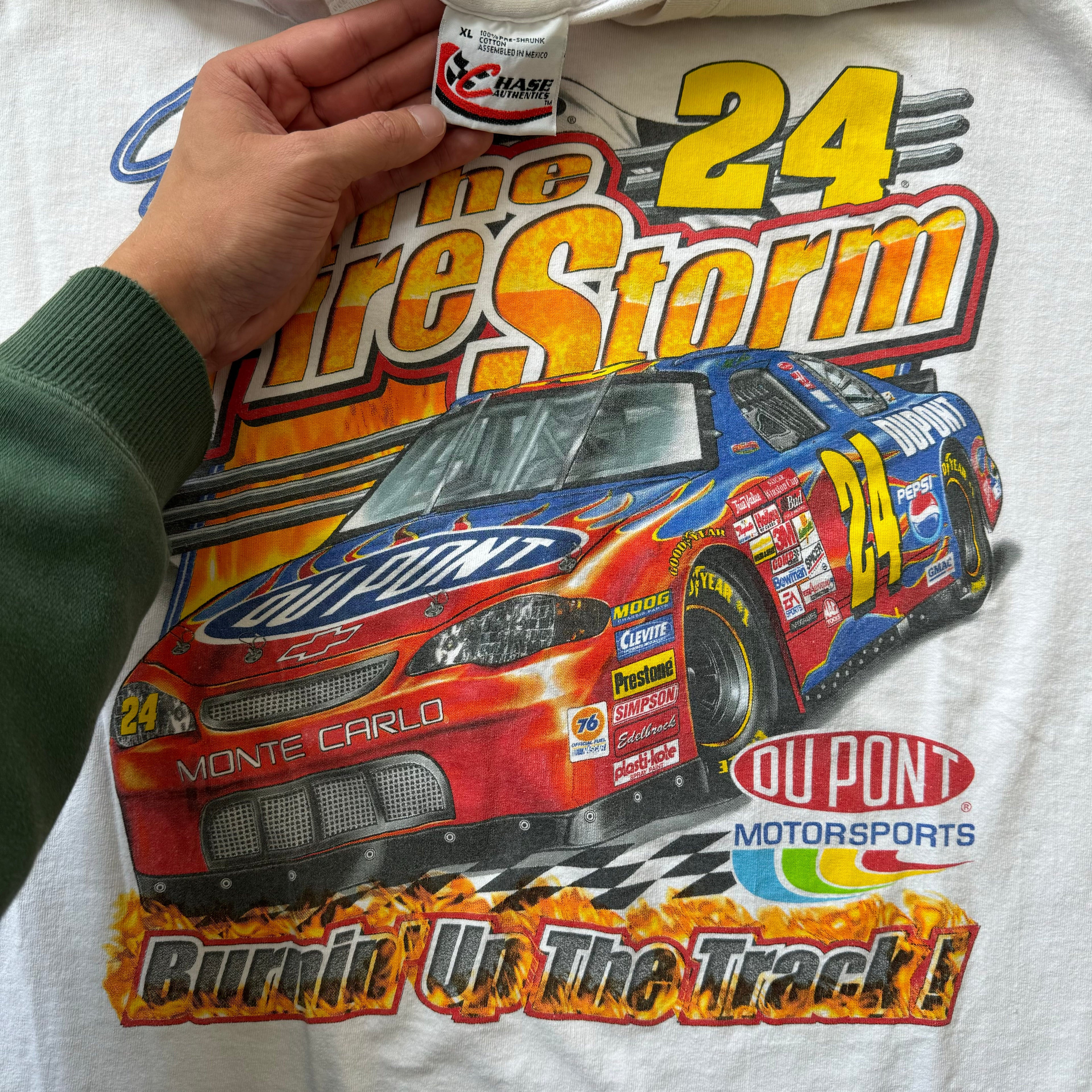 Vintage The Fire Storm Jeff Gordon Nascar T-shirt Sz XL