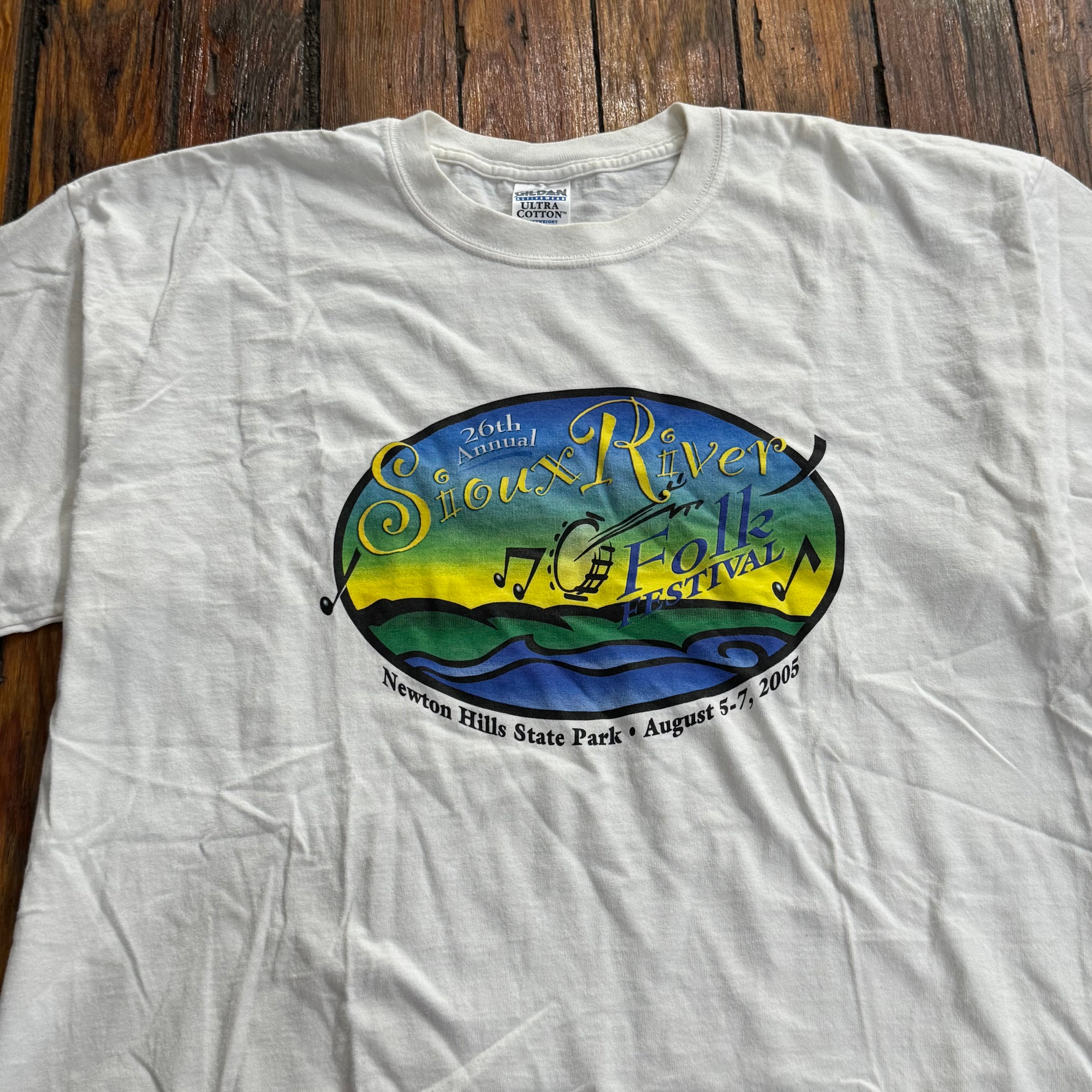 Vintage Sioux River Folk Festival T-shirt Sz XL