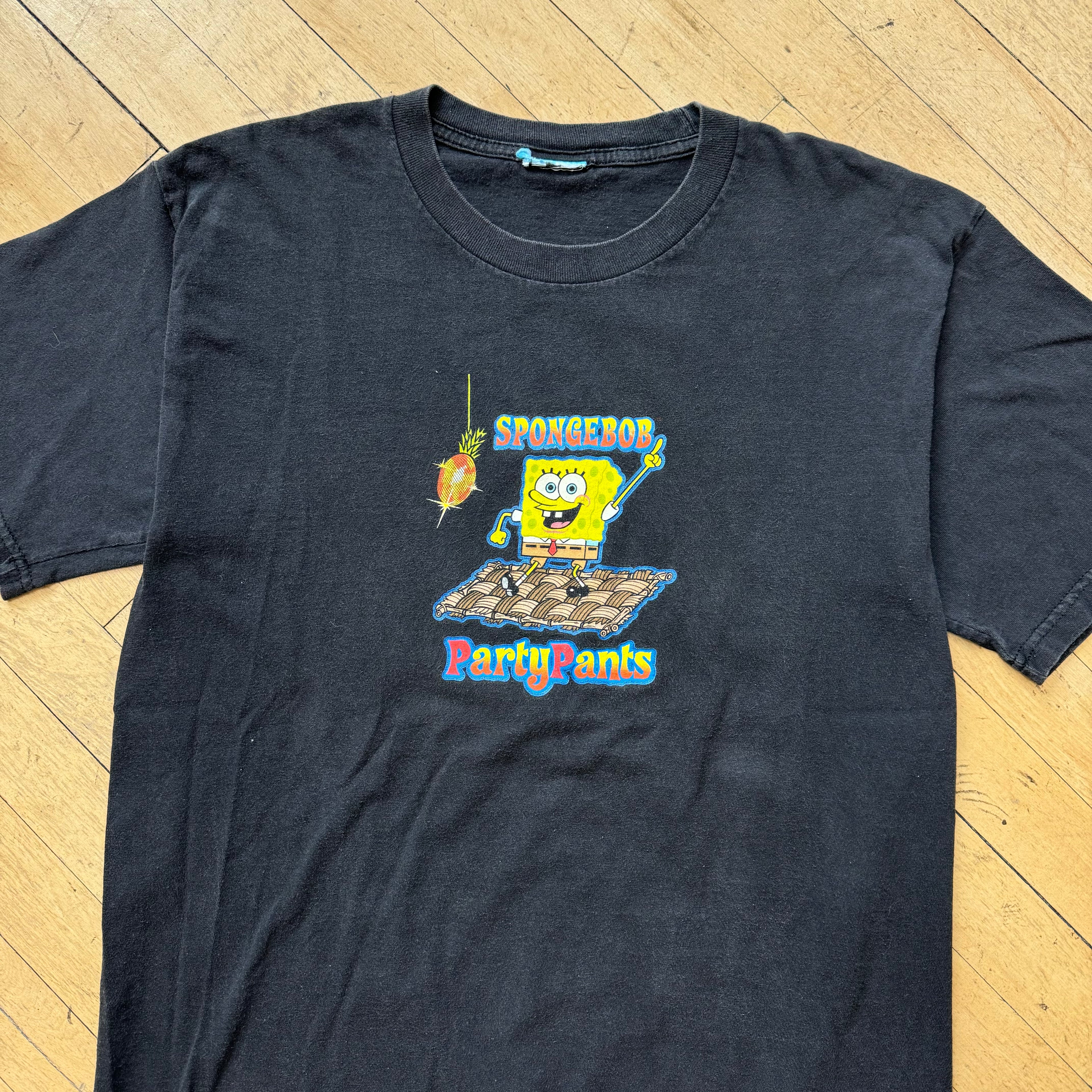 Y2K SpongeBob Party Pants T-shirt Sz L
