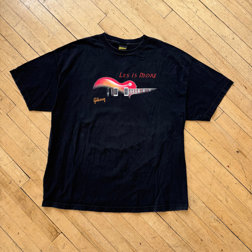 Vintage Gibson Guitar Les is More T-shirt Sz XL