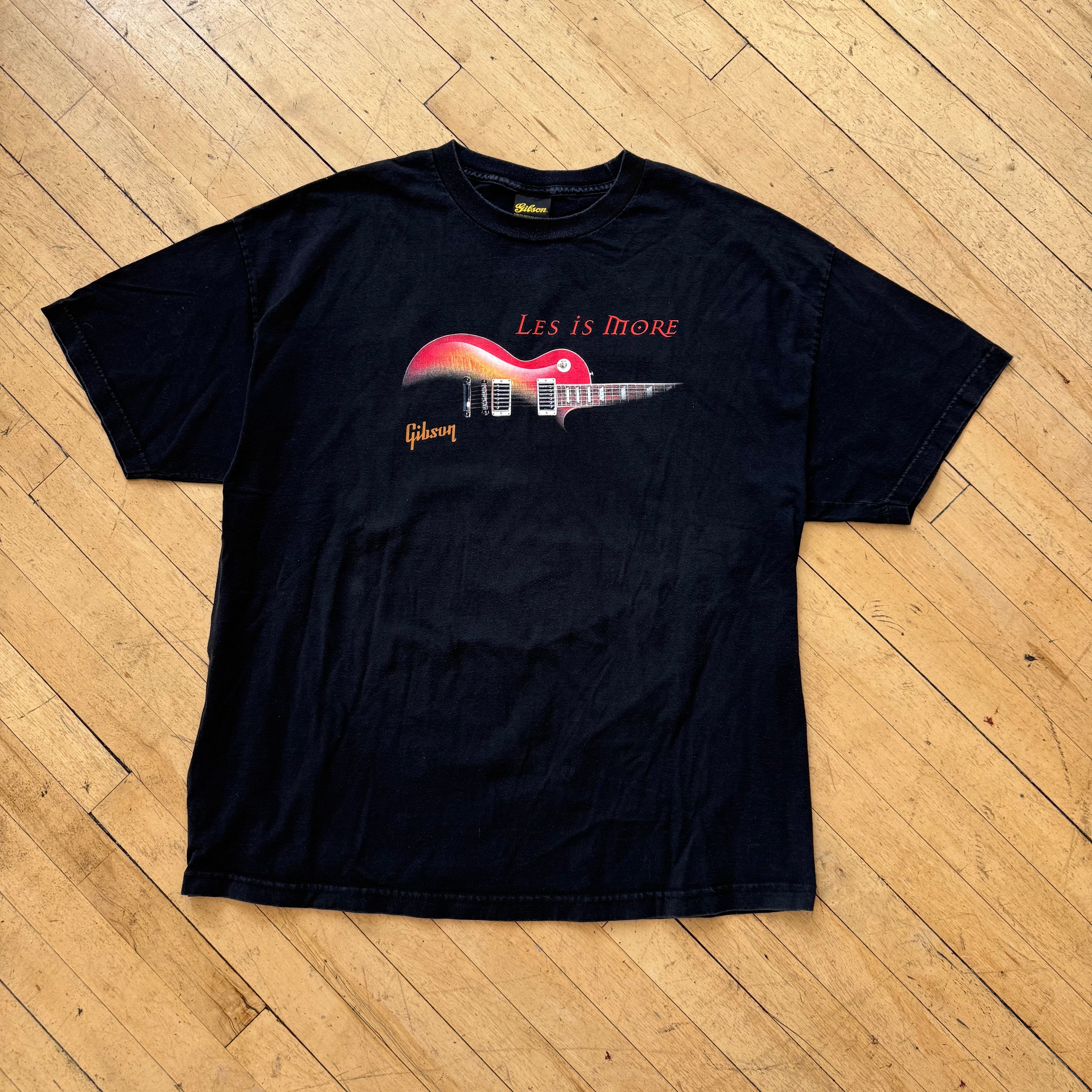 Vintage Gibson Guitar Les is More T-shirt Sz XL