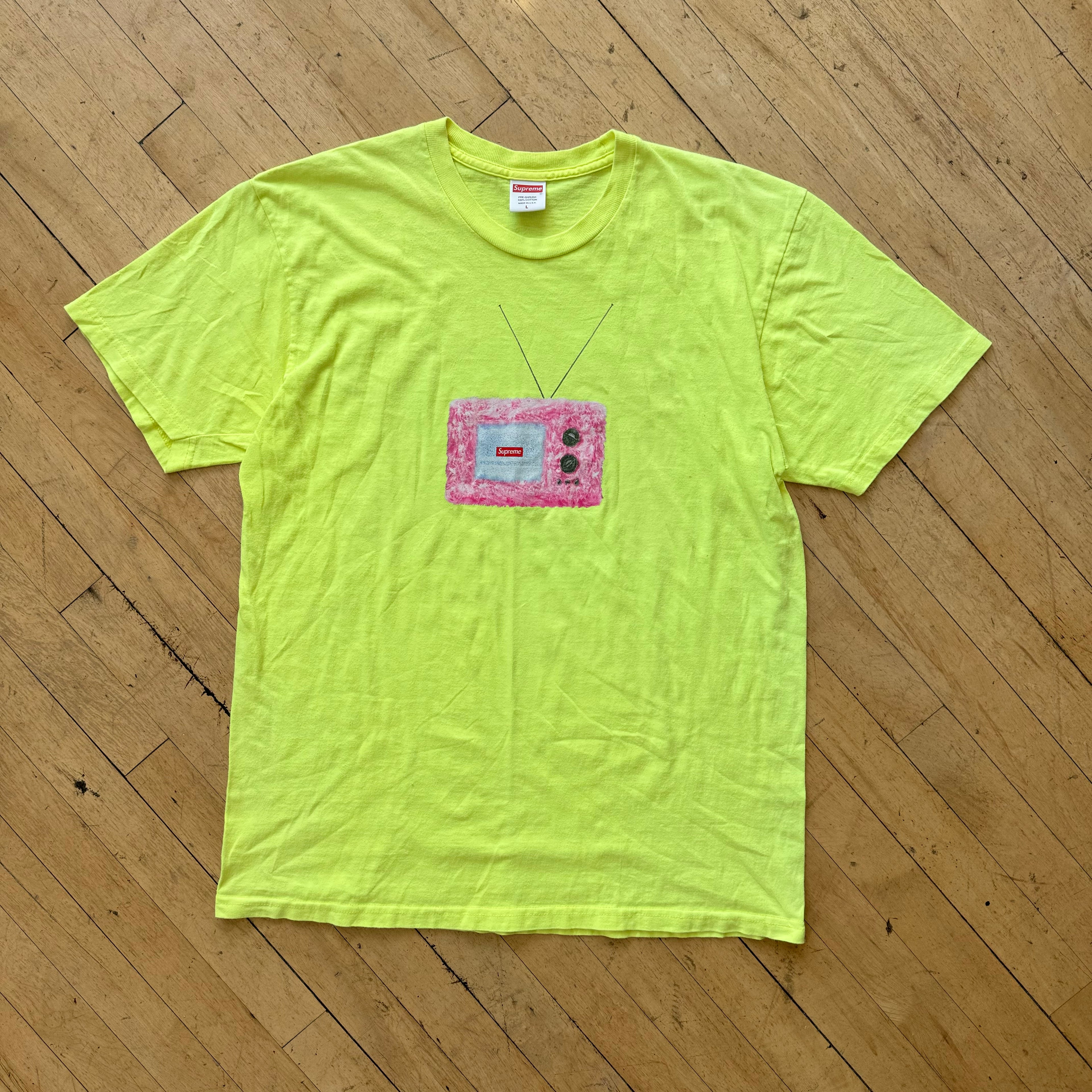 Supreme Neon TV T-shirt Sz L