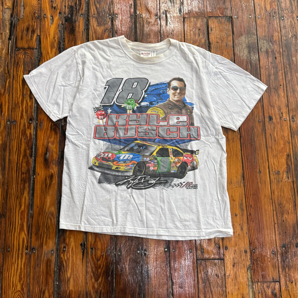 Y2K M & M Kyle Busch Nascar T-shirt Sz L