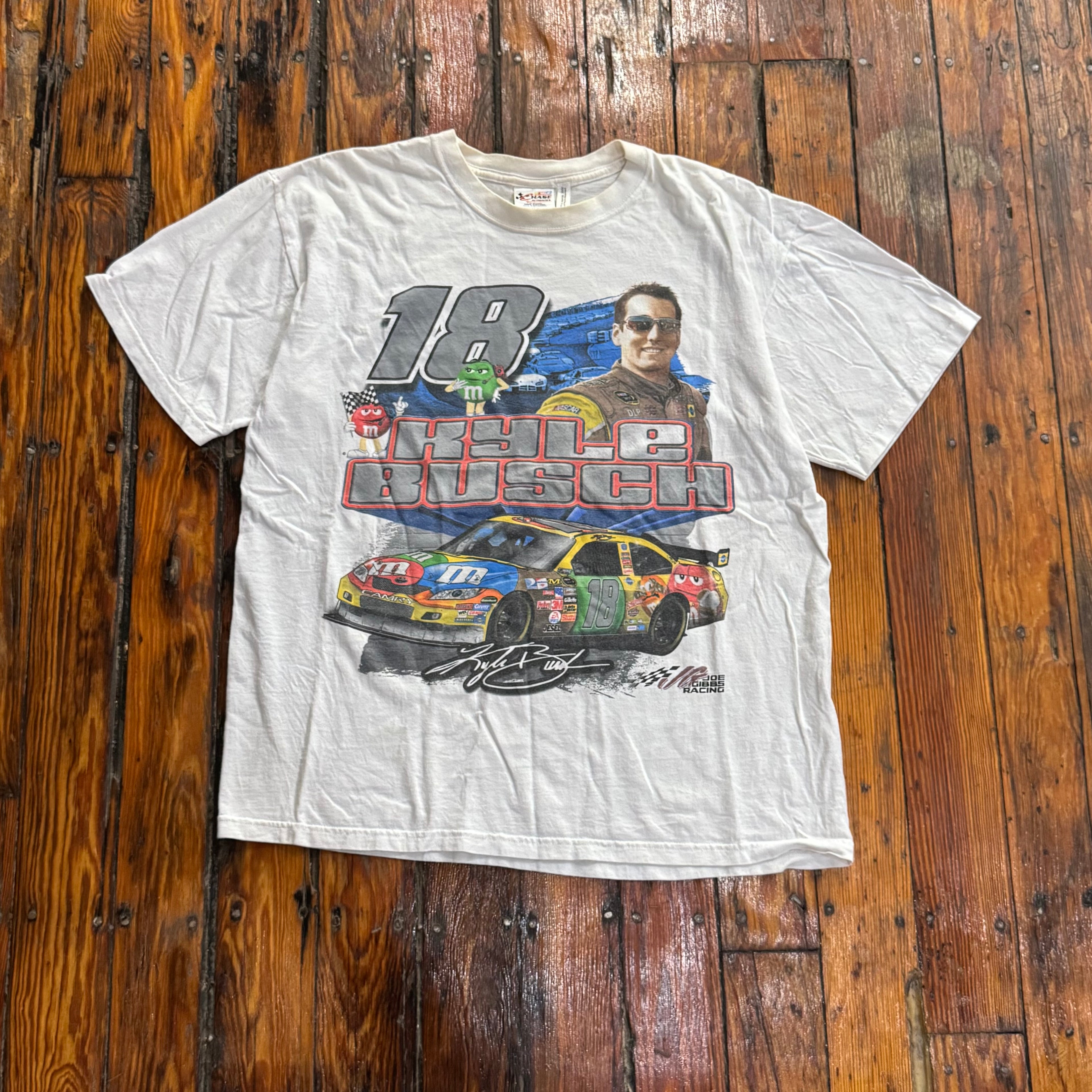 Y2K M & M Kyle Busch Nascar T-shirt Sz L
