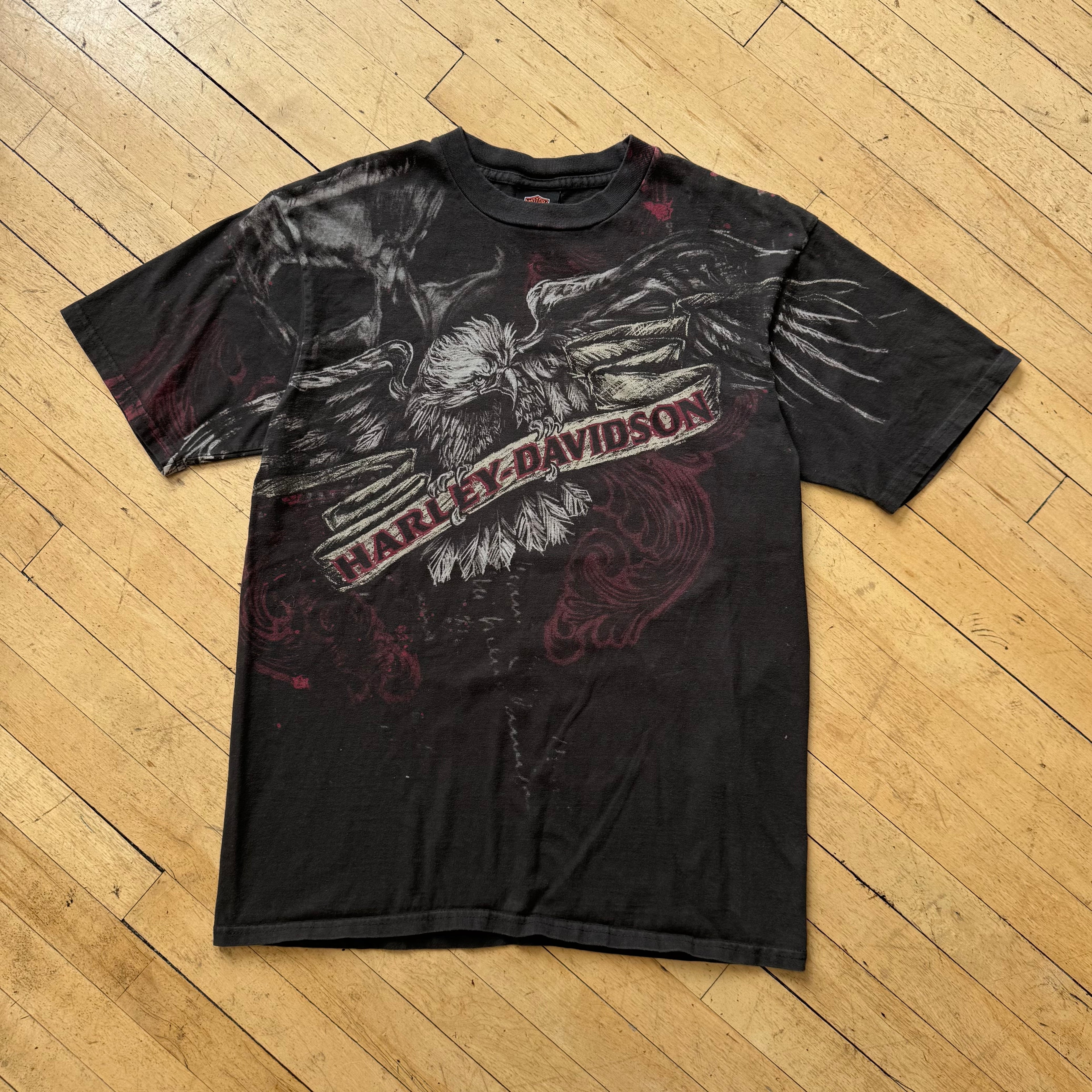 Y2K Harley Davidson Eagle T-shirt Sz L