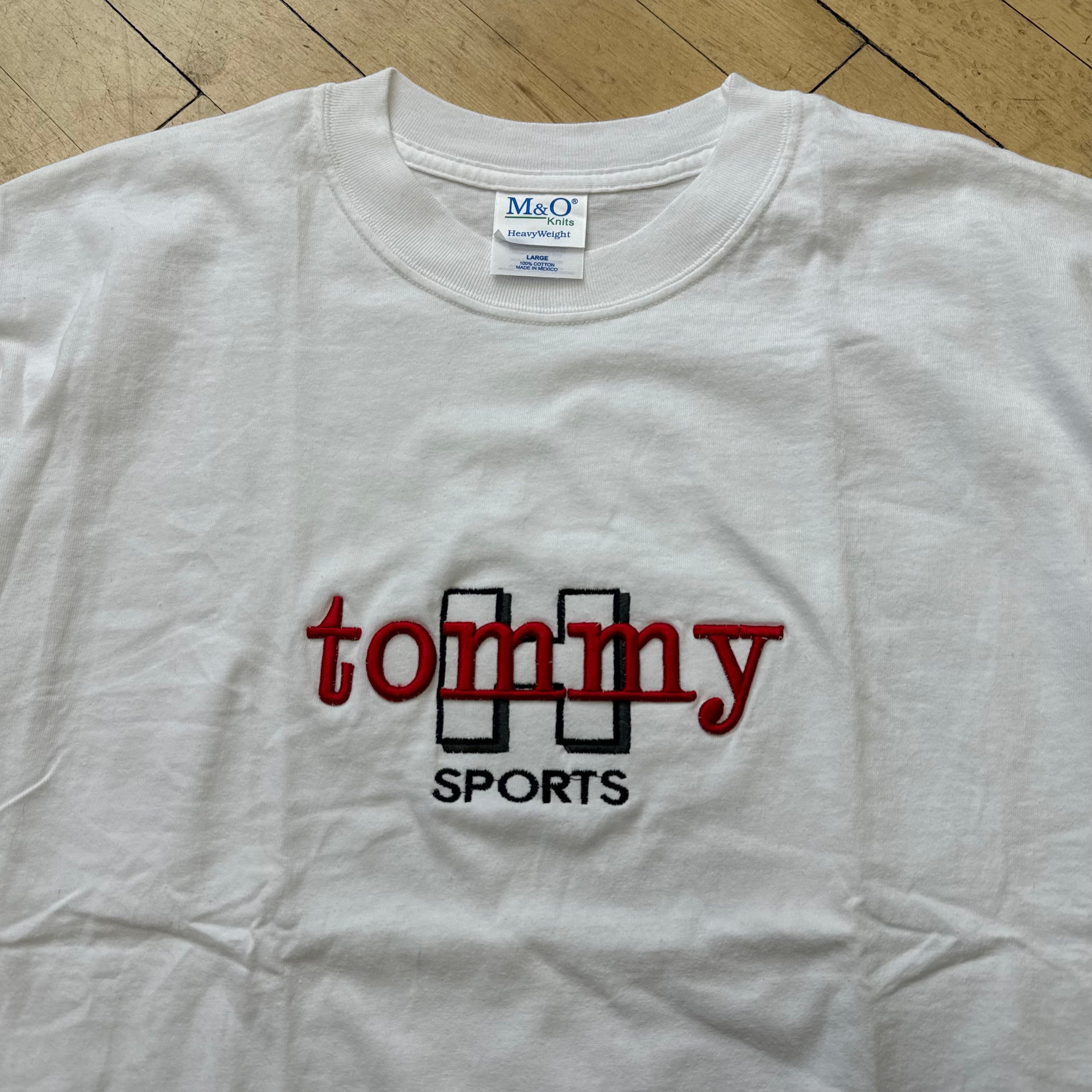 Vintage Tommy sports Embroidered T-shirt Sz L