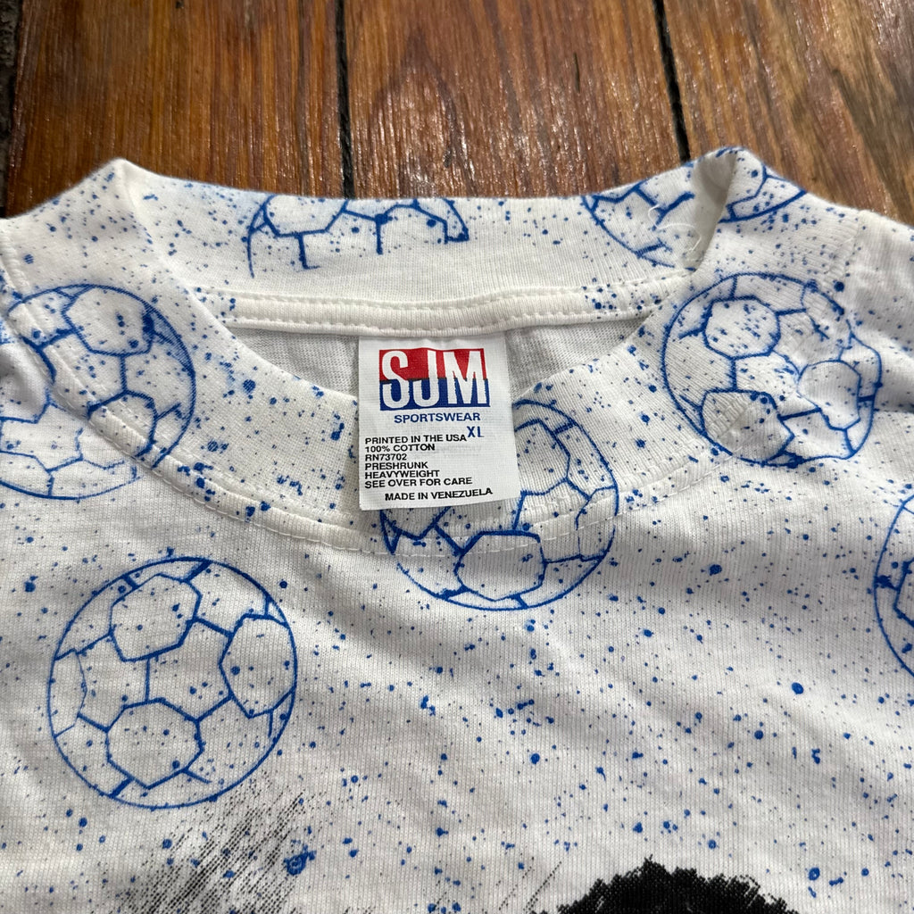 Vintage Soccer AOP T-shirt Sz XL