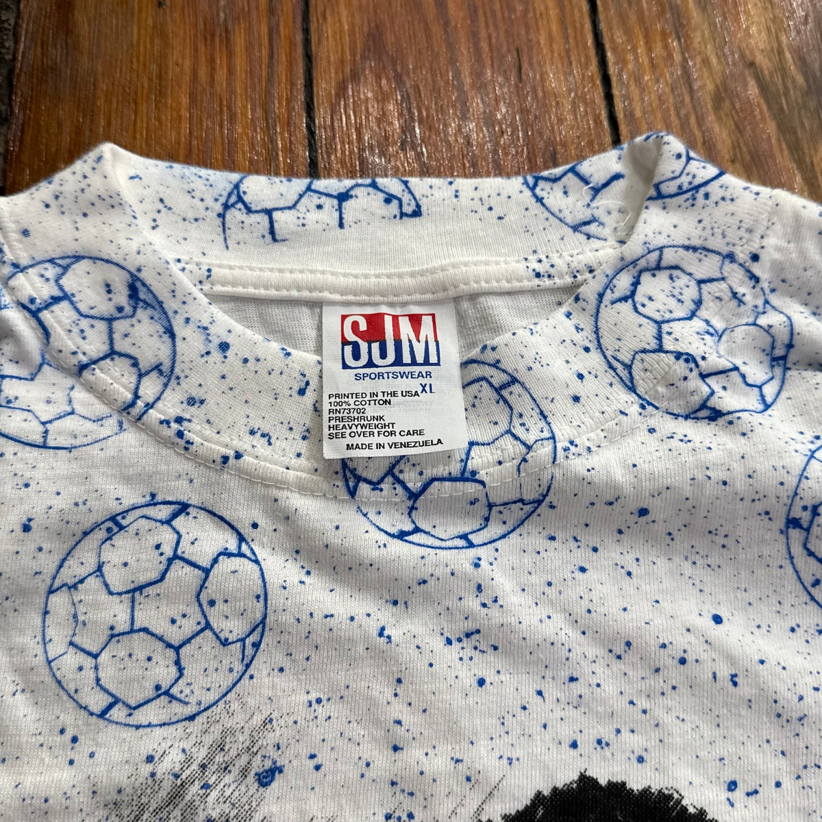Vintage Soccer AOP T-shirt Sz XL