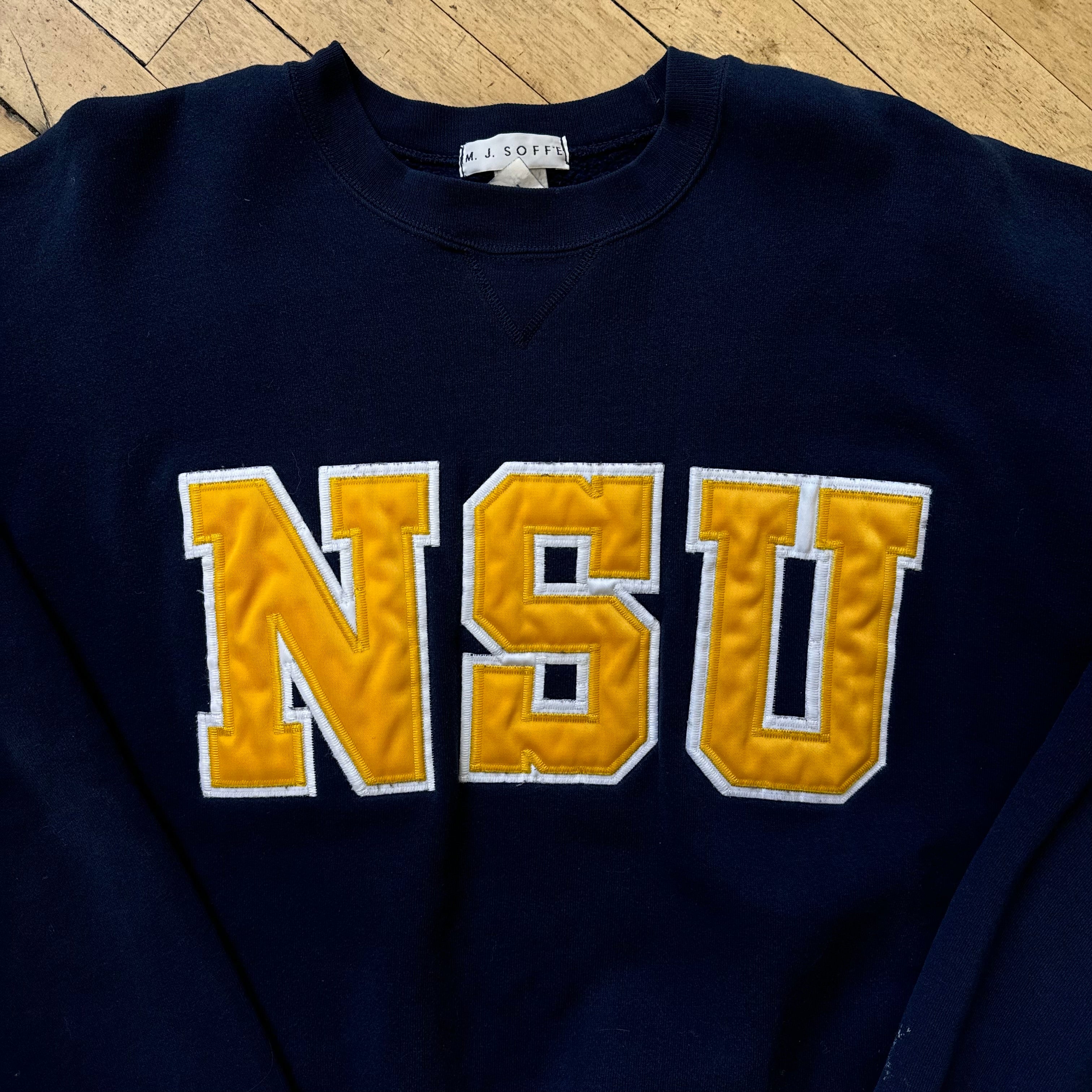 Y2K NSU SpellOut CrewNeck Sz XXL