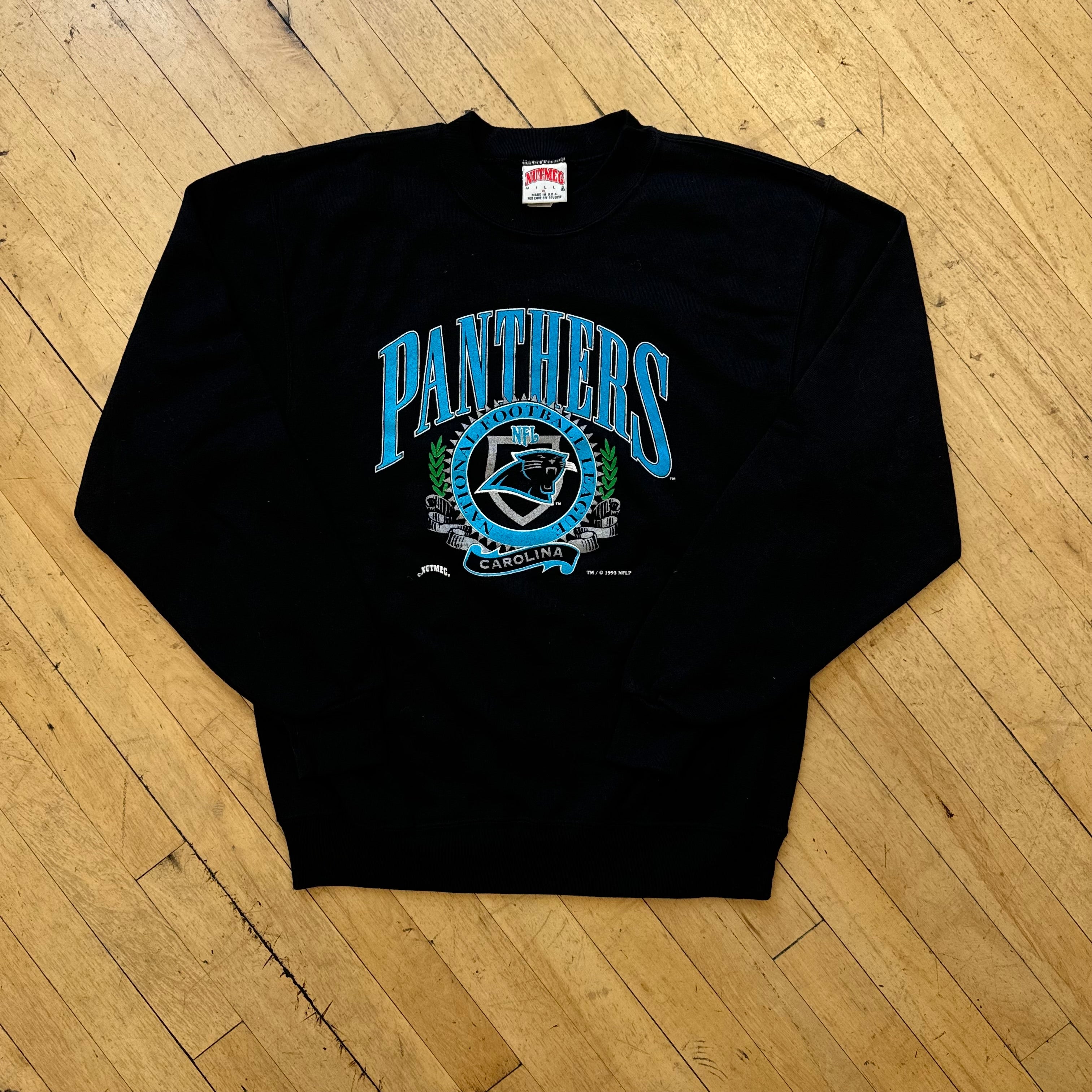 Vintage Nutmeg Carolina Panthers CrewNeck Sz L