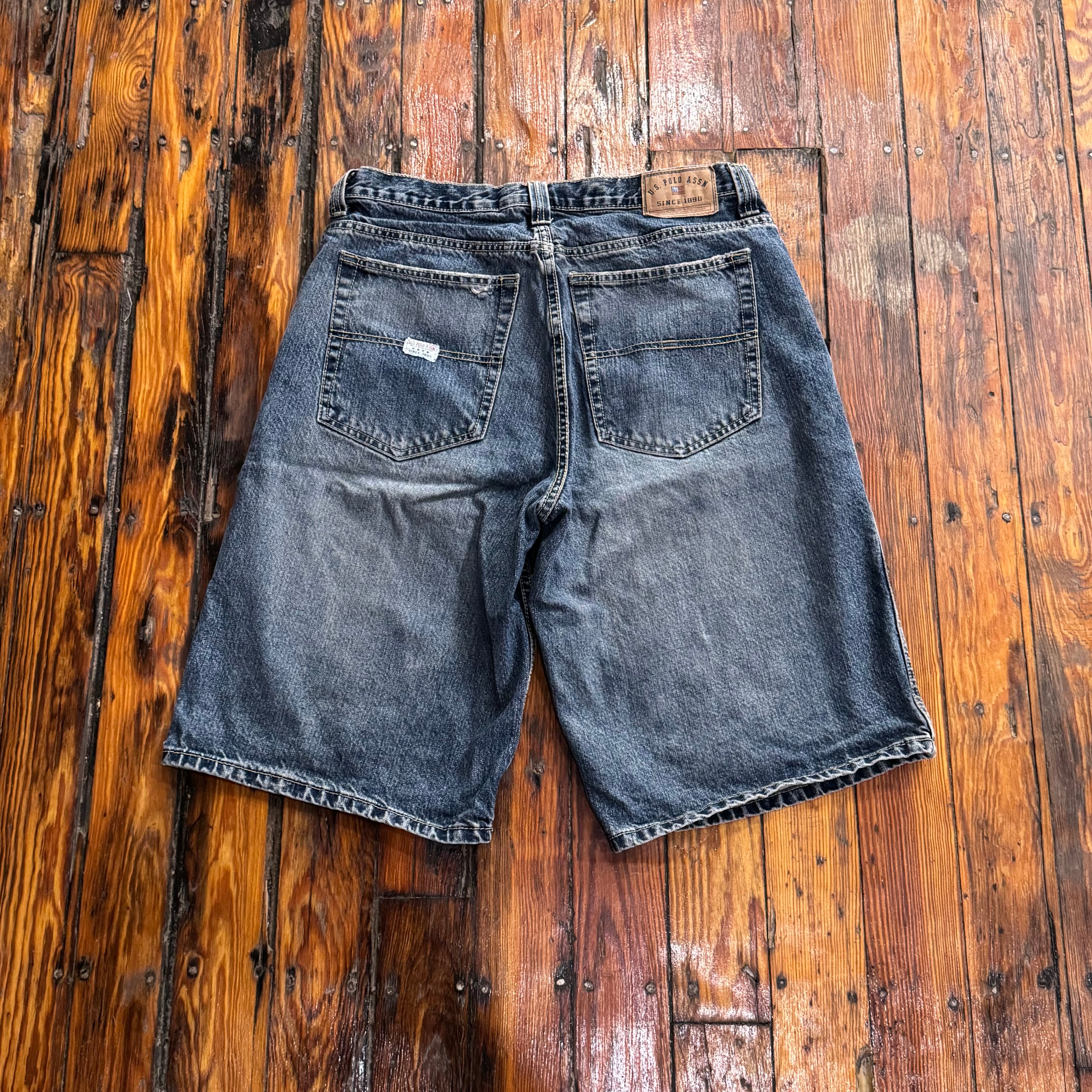 Y2K US Polo ASSN Denim Jean shorts Sz 34