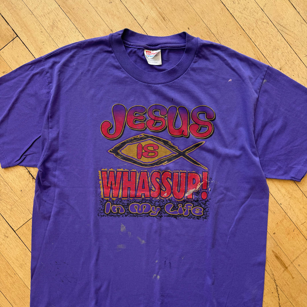 Vintage Jesus Is whatsupp T-shirt Sz L