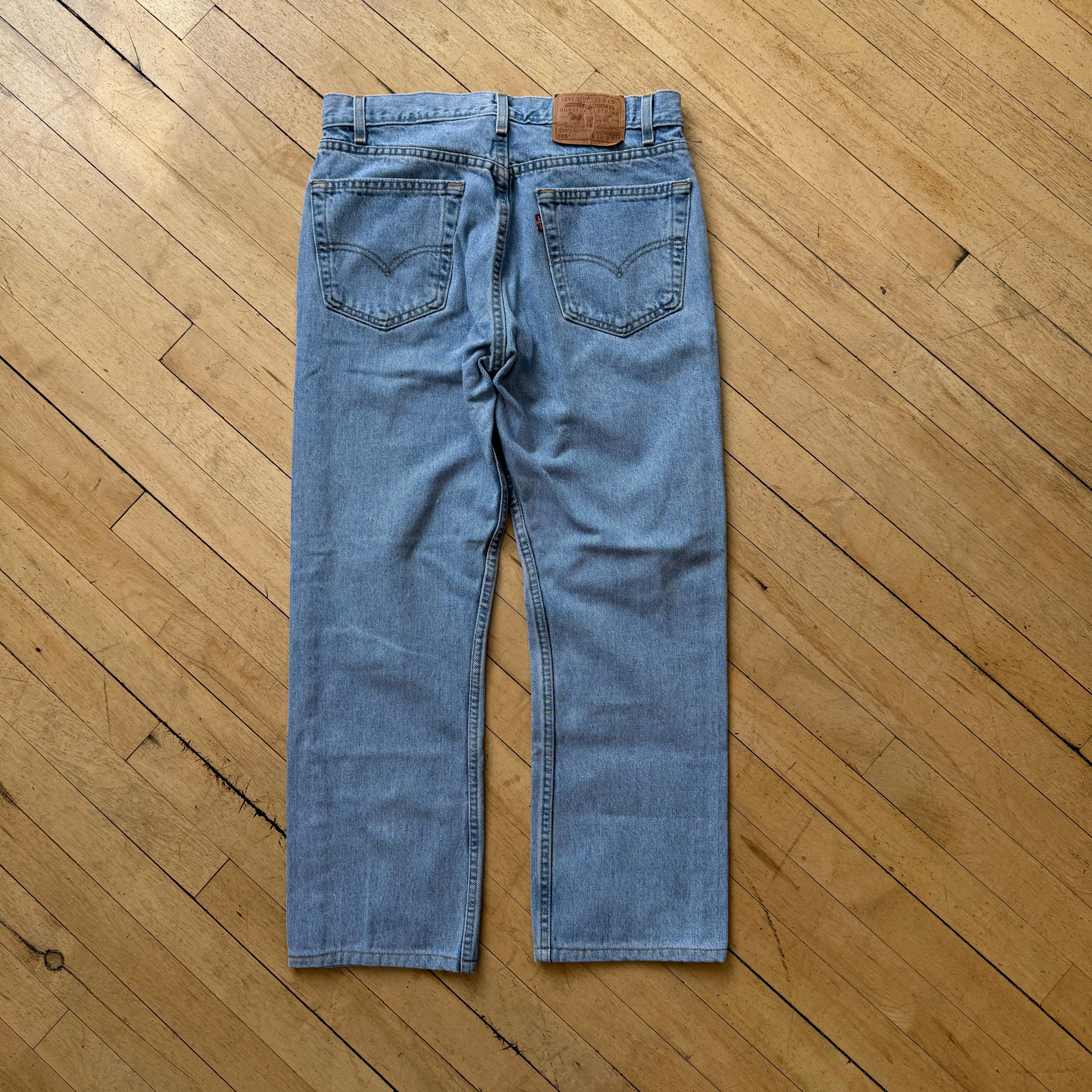 Vintage Light Wash Levi 505 Denim Jeans Sz 32x30