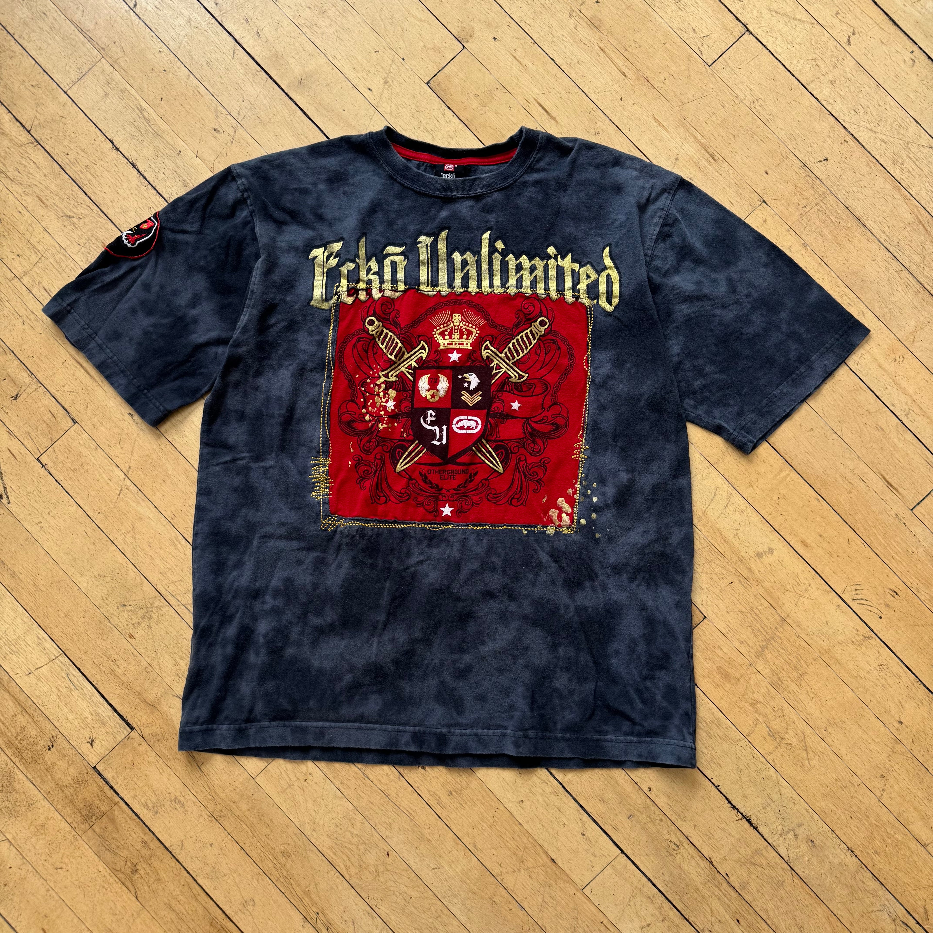 Y2K Ecko United Shield T-shirt Sz M