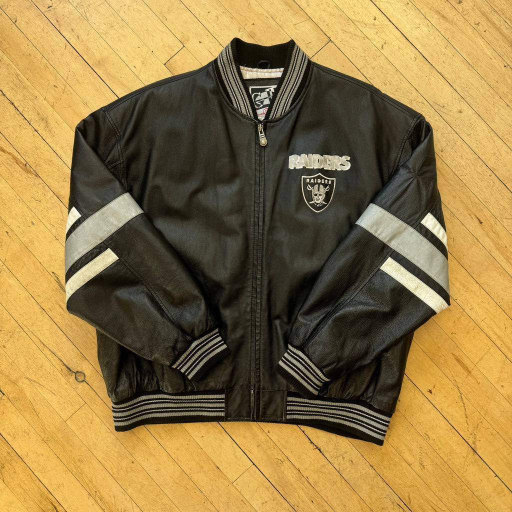 Vintage Oakland Raiders Carl Banks G-III Embroidered Jacket Sz XXL