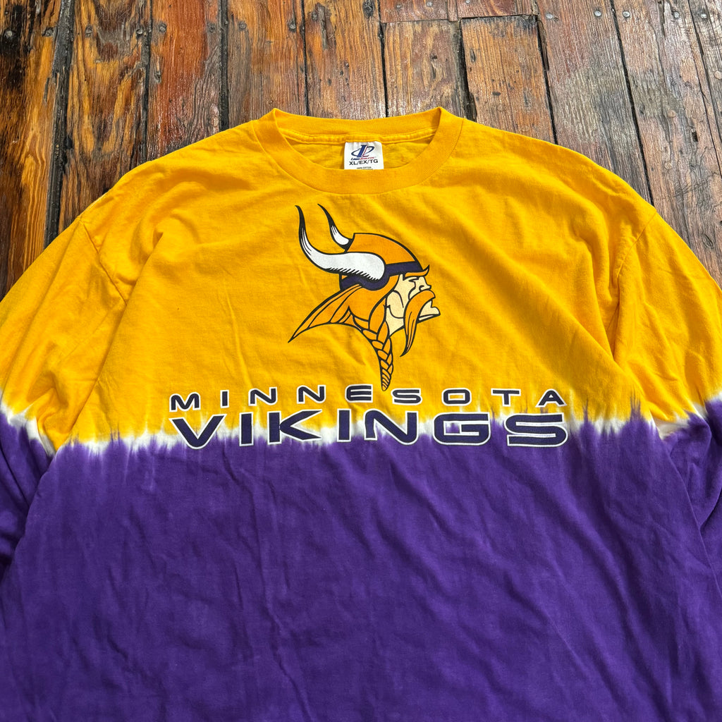 Vintage Minnesota Vikings Long Sleeve Tie Dye T-shirt Sz XL