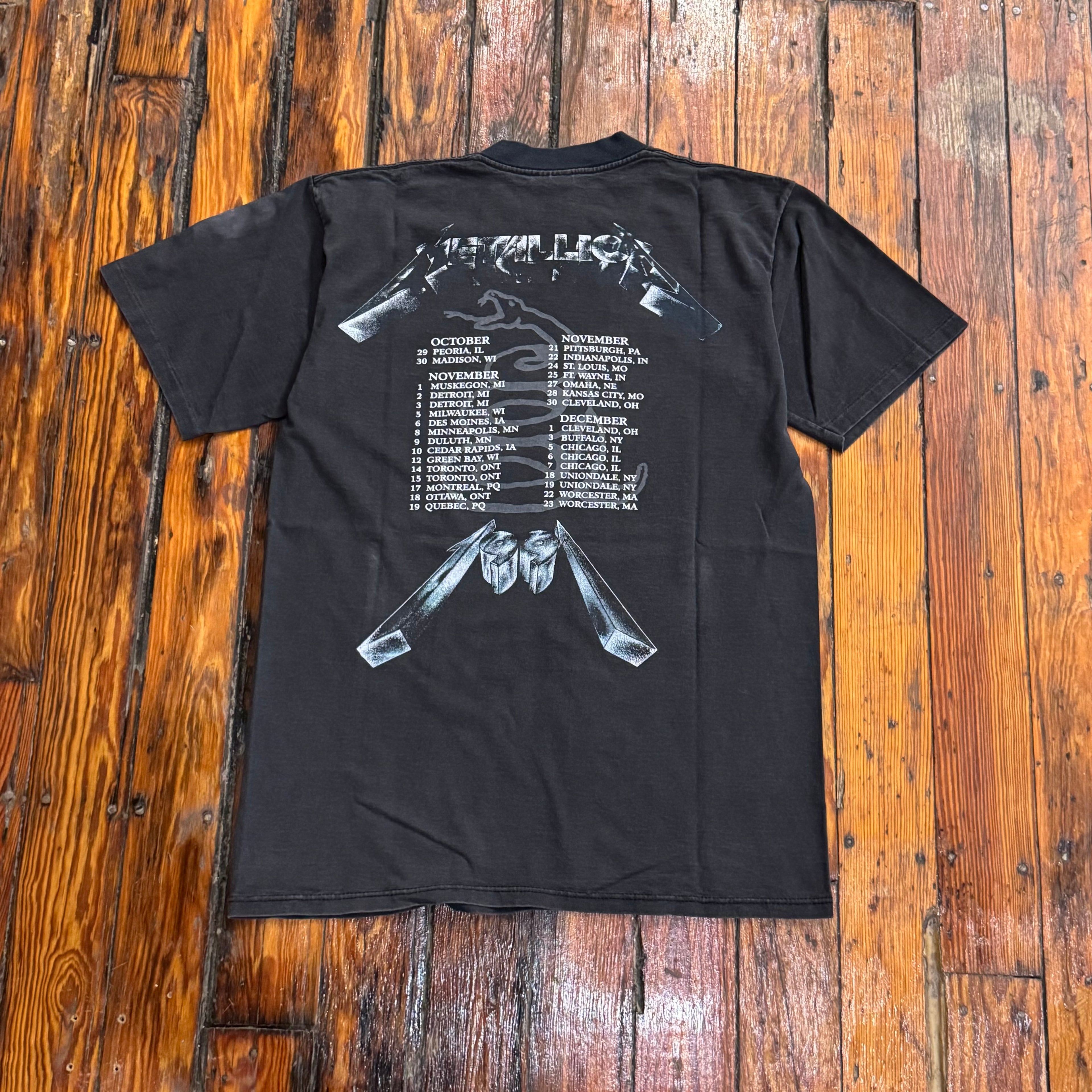 Vintage Metallica Four Faces Tour T-shirt Sz L