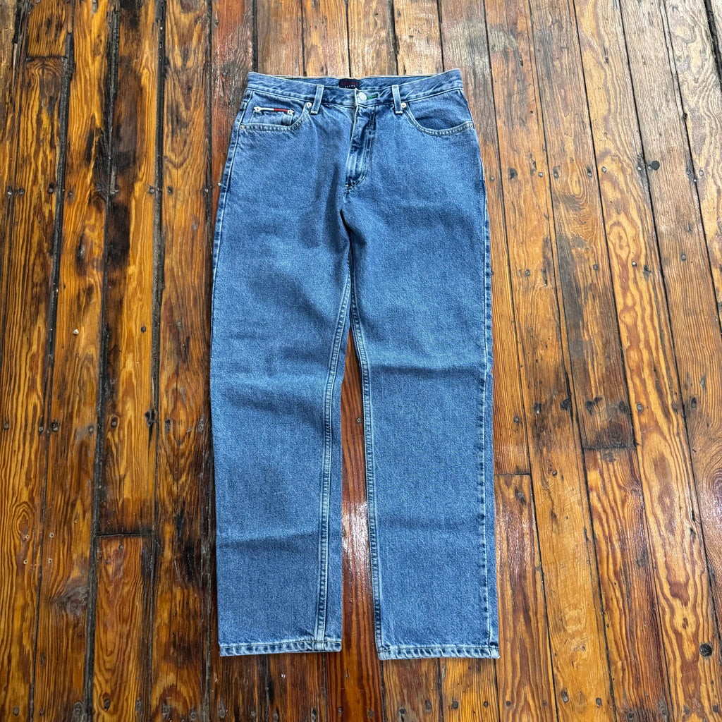 Vintage Tommy Jeans Embroidered Denim Jeans Sz 9