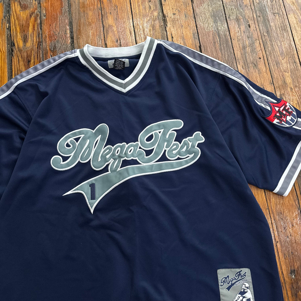 Vintage Mega Feat Baseball Jersey Sz XL