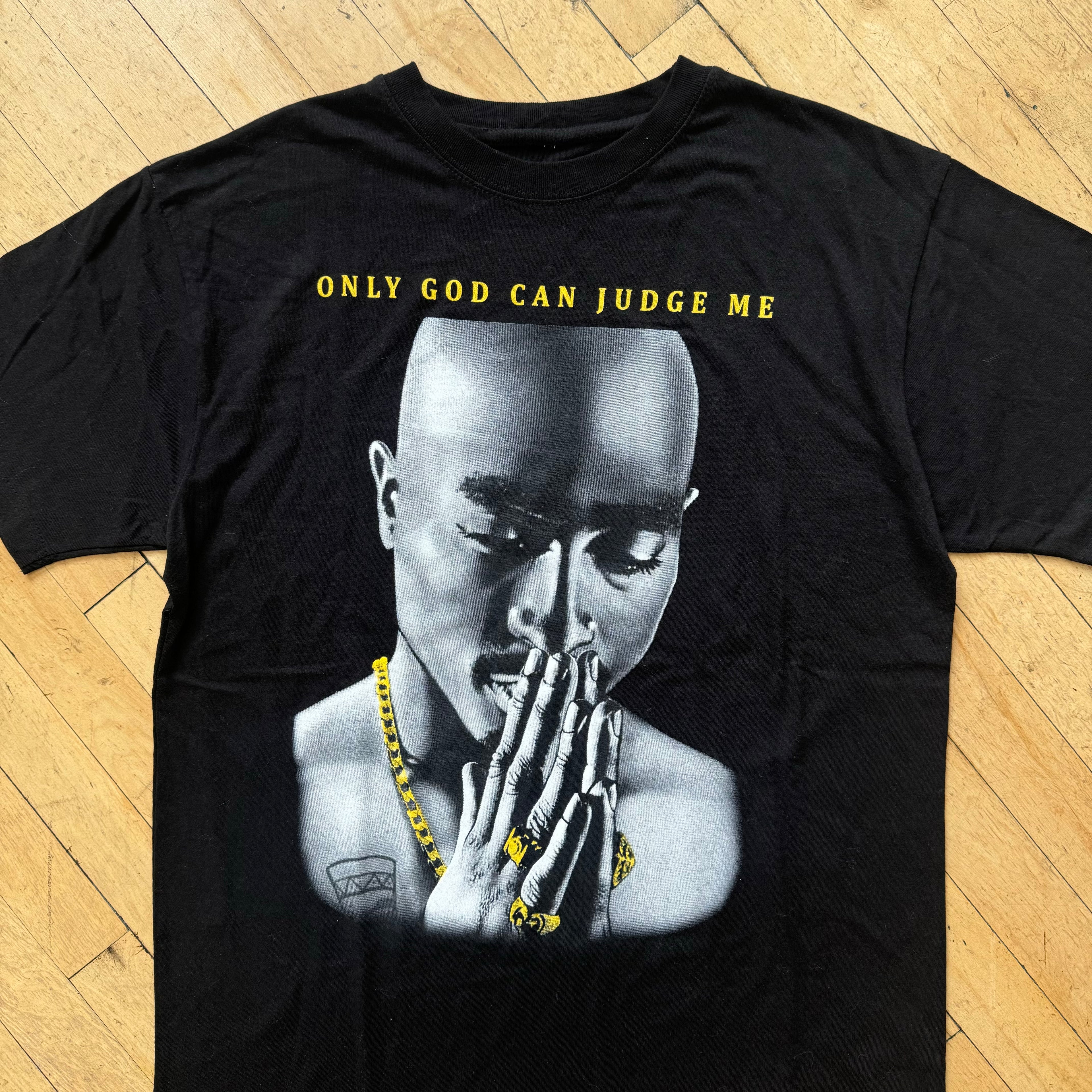 Y2K Tupac Only God can Judge Me T-shirt Sz L