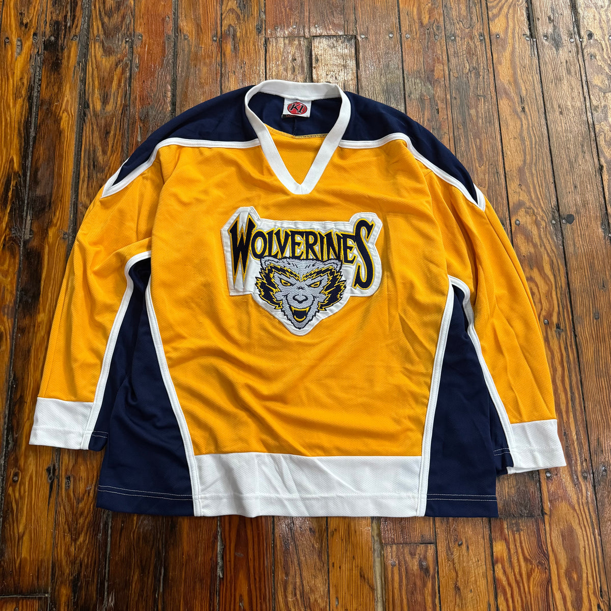 Vintage Wolverines Hockey Jersey Sz L