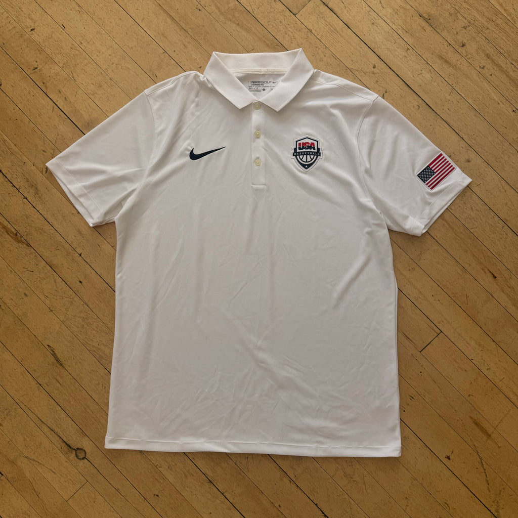 Modern Nike USA Basketball Polo T-shirt Sz L