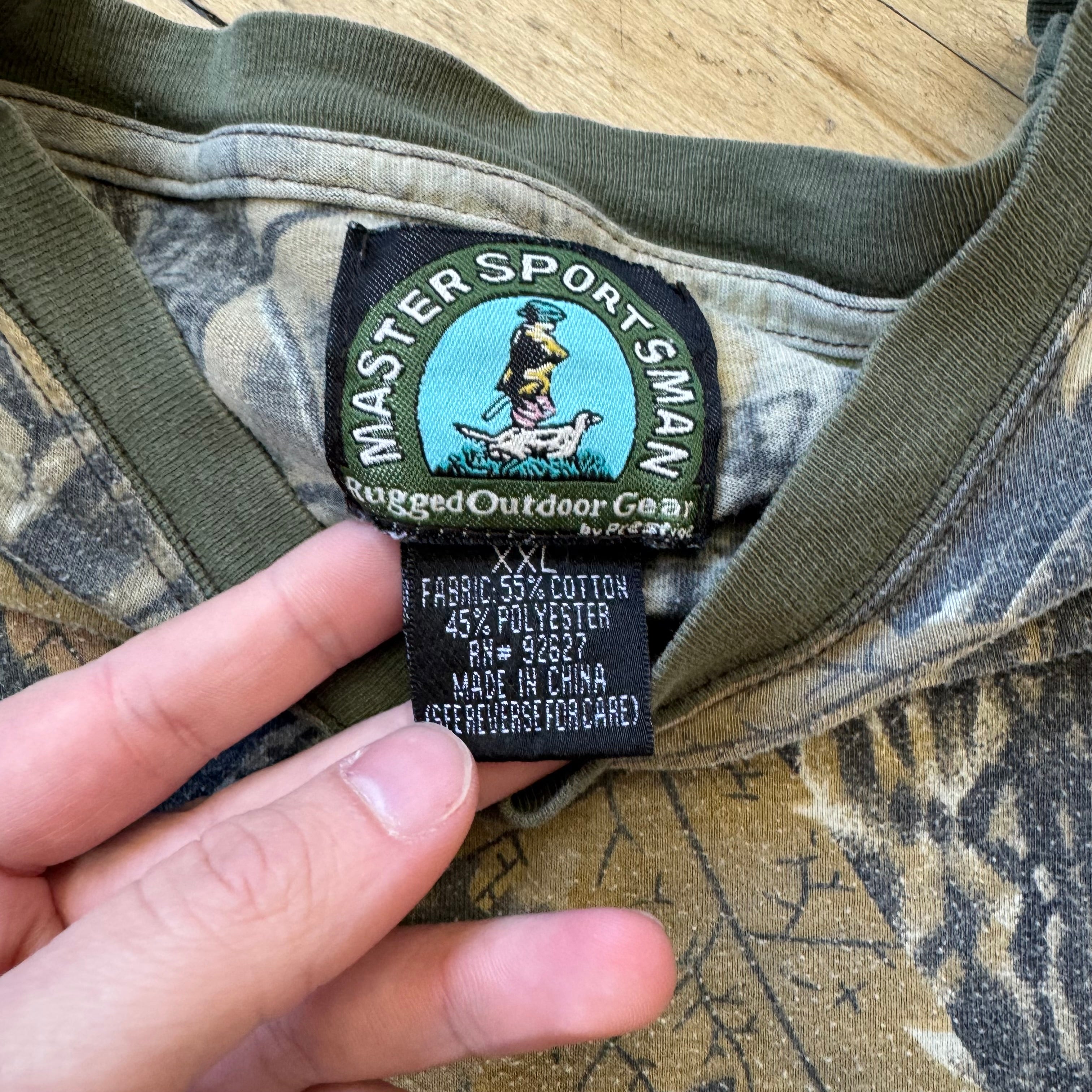 Vintage Master Sportsman Camo Long Sleeve T-shirt Sz XXL