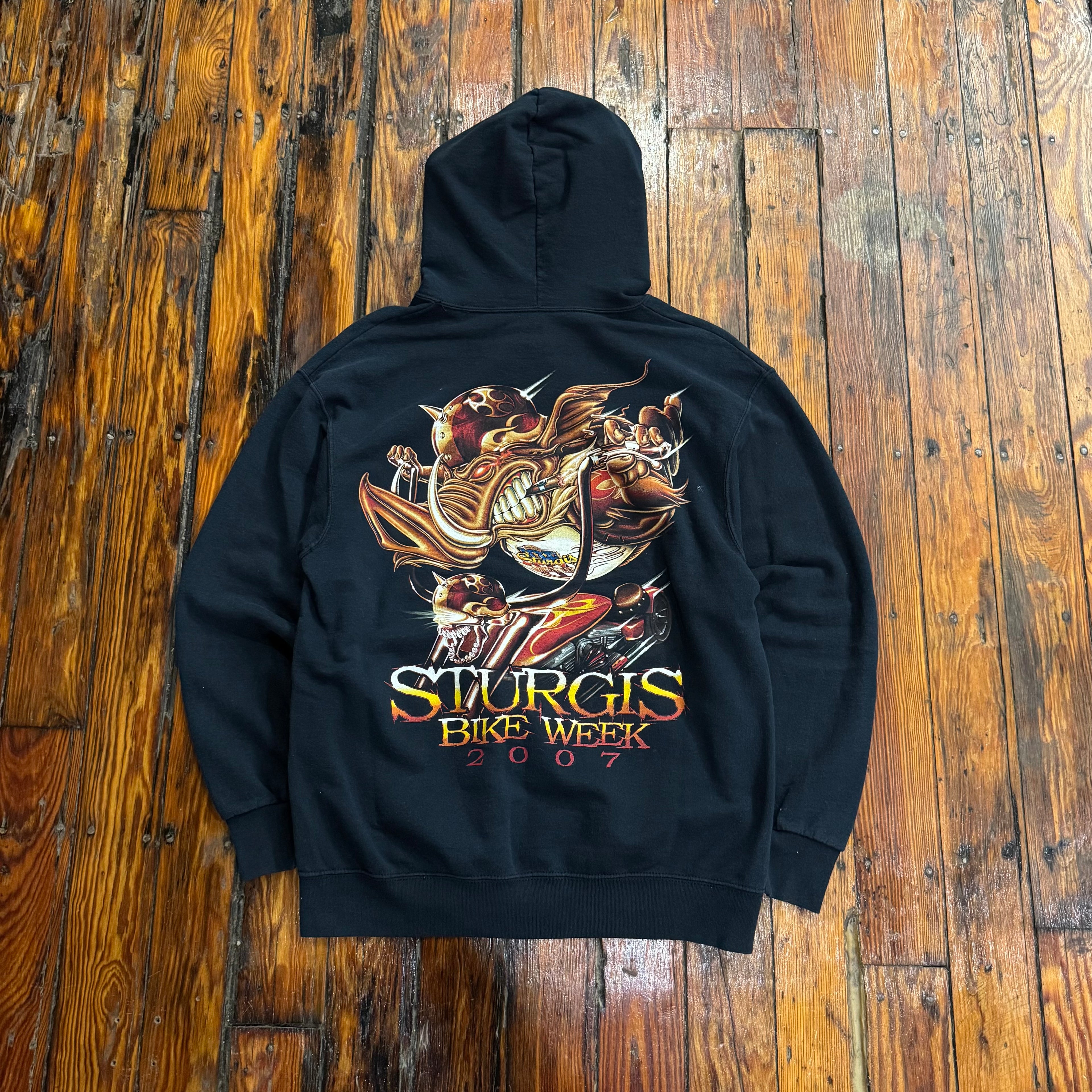 Y2K Strugis Bike Week Hoodie Sz L