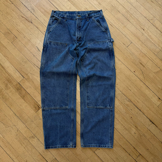 Vintage Carhartt Double Knee Denim Jeans Sz 34x32