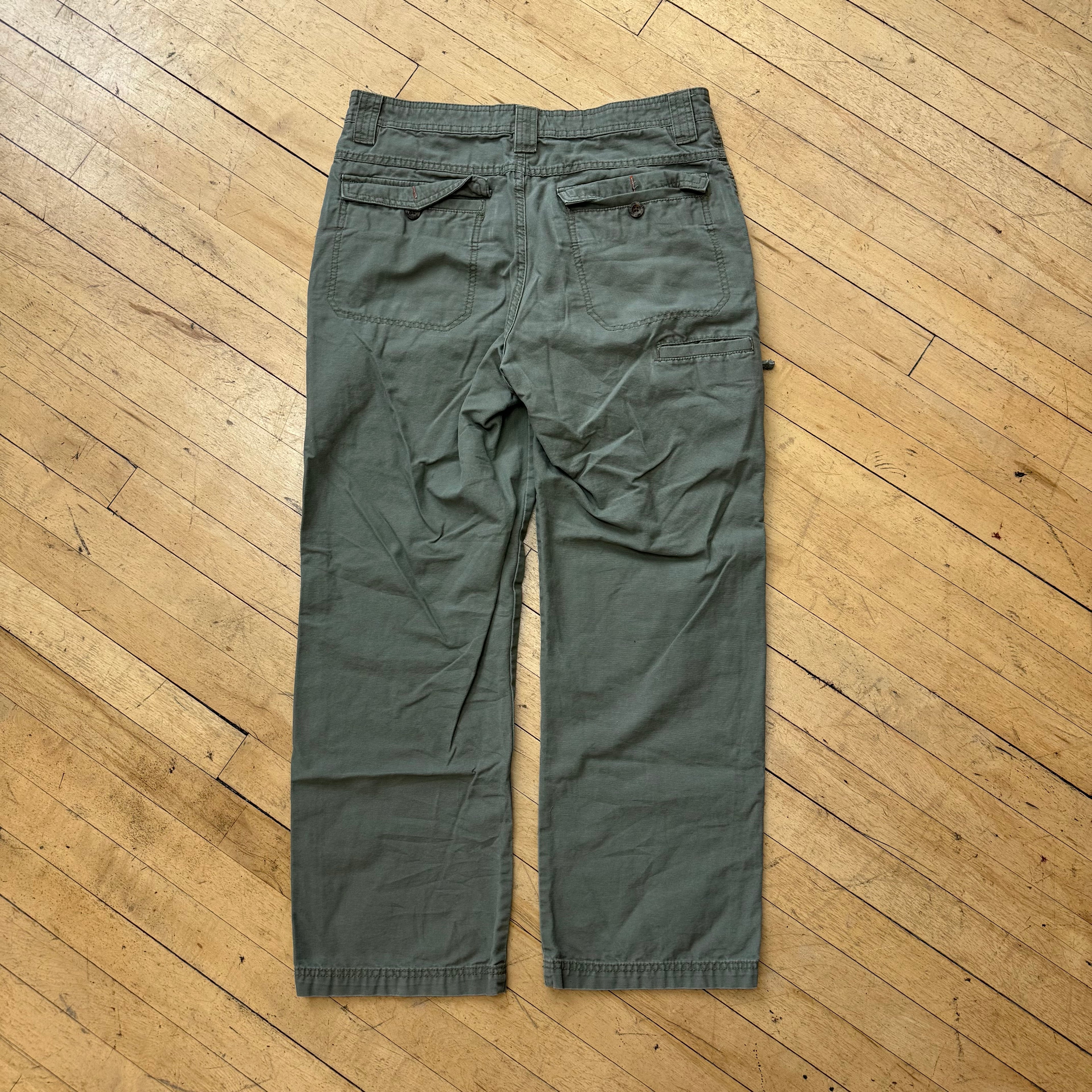 Vintage Outdoor Life Olive Cargo Khakis Sz 34x32