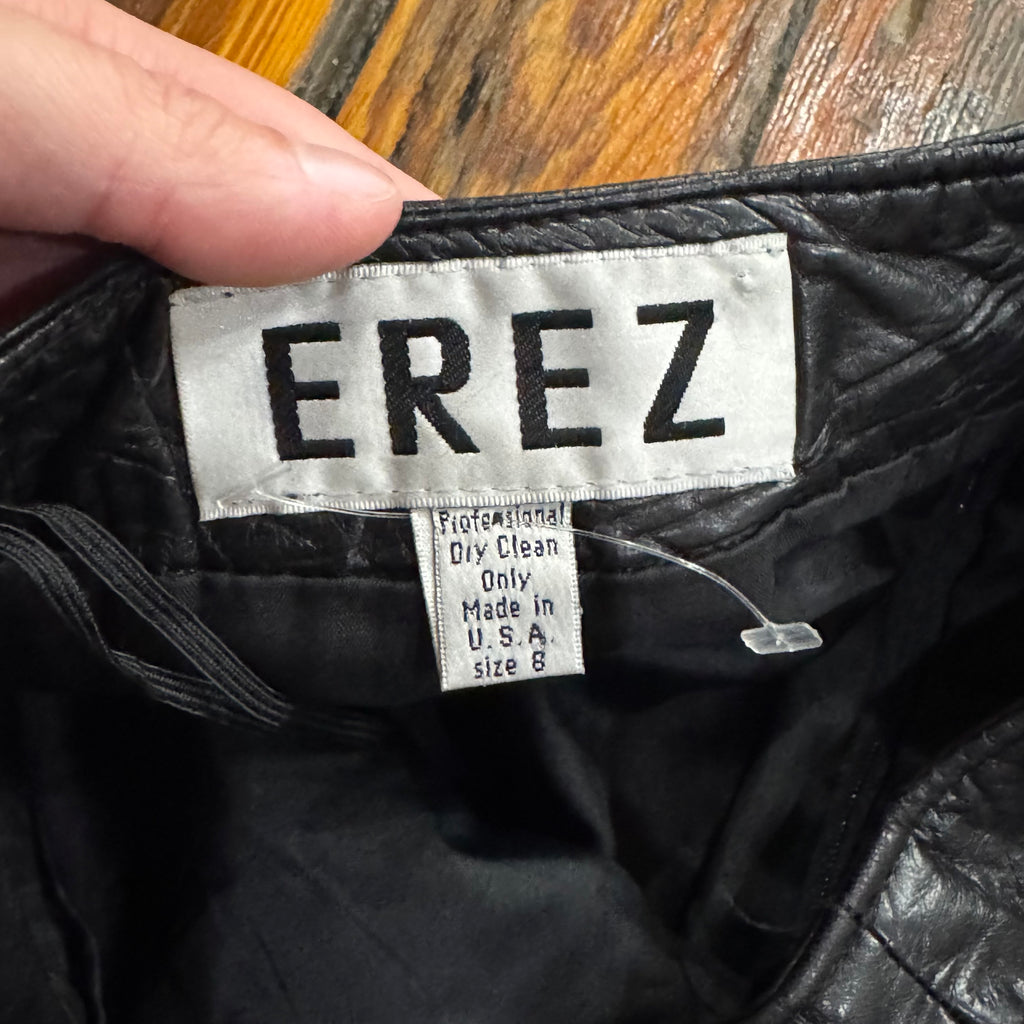Vintage EREZ Leather Skirt Sz 8