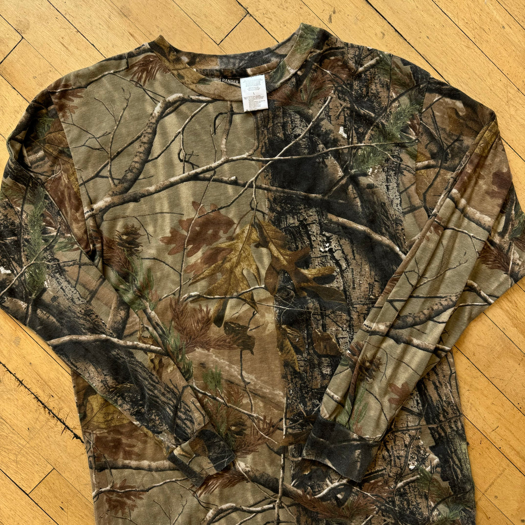 Vintage Camo Ranger Long Sleeve T-shirt Sz L