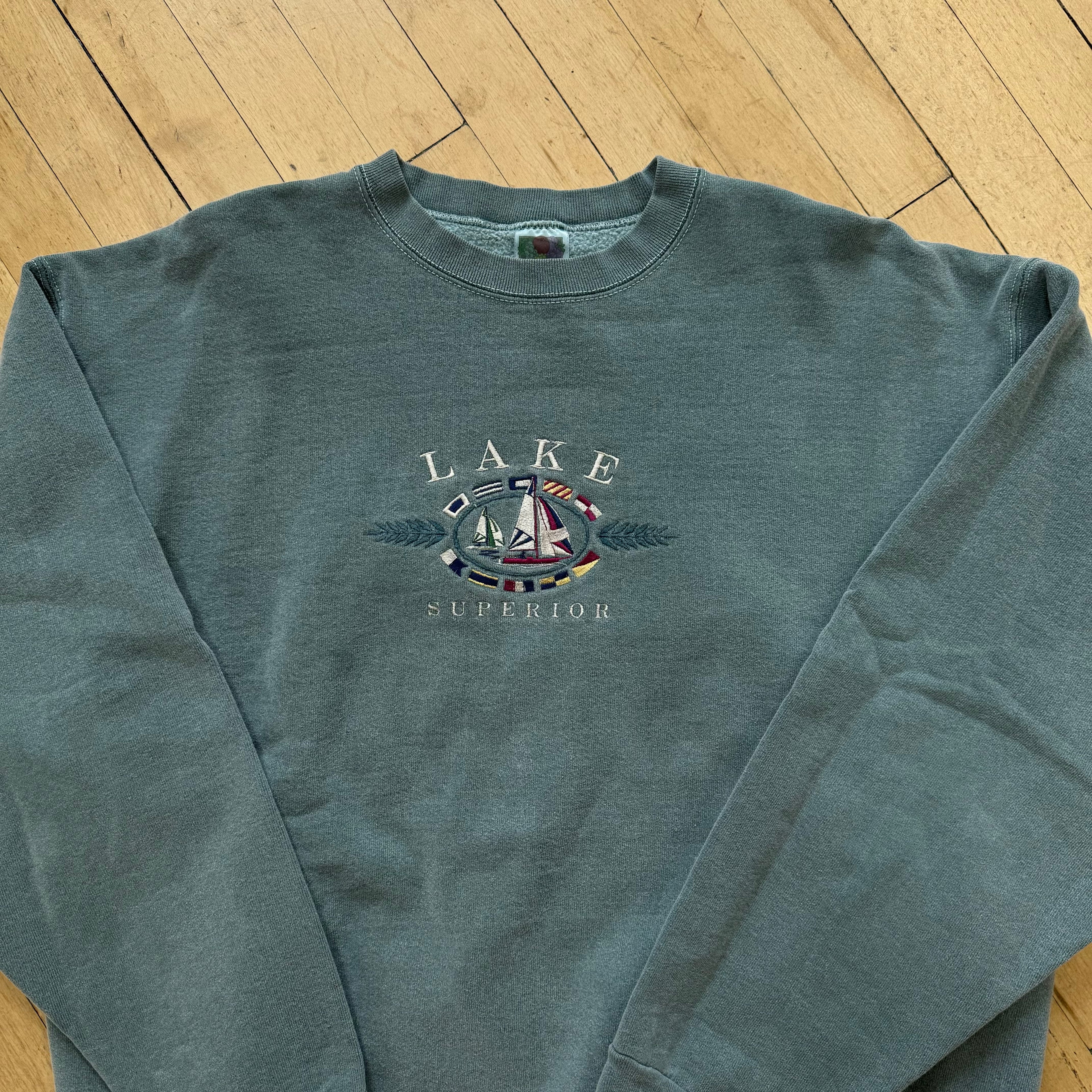 Vintage Lake Superior Embroidered CrewNeck Sz XL