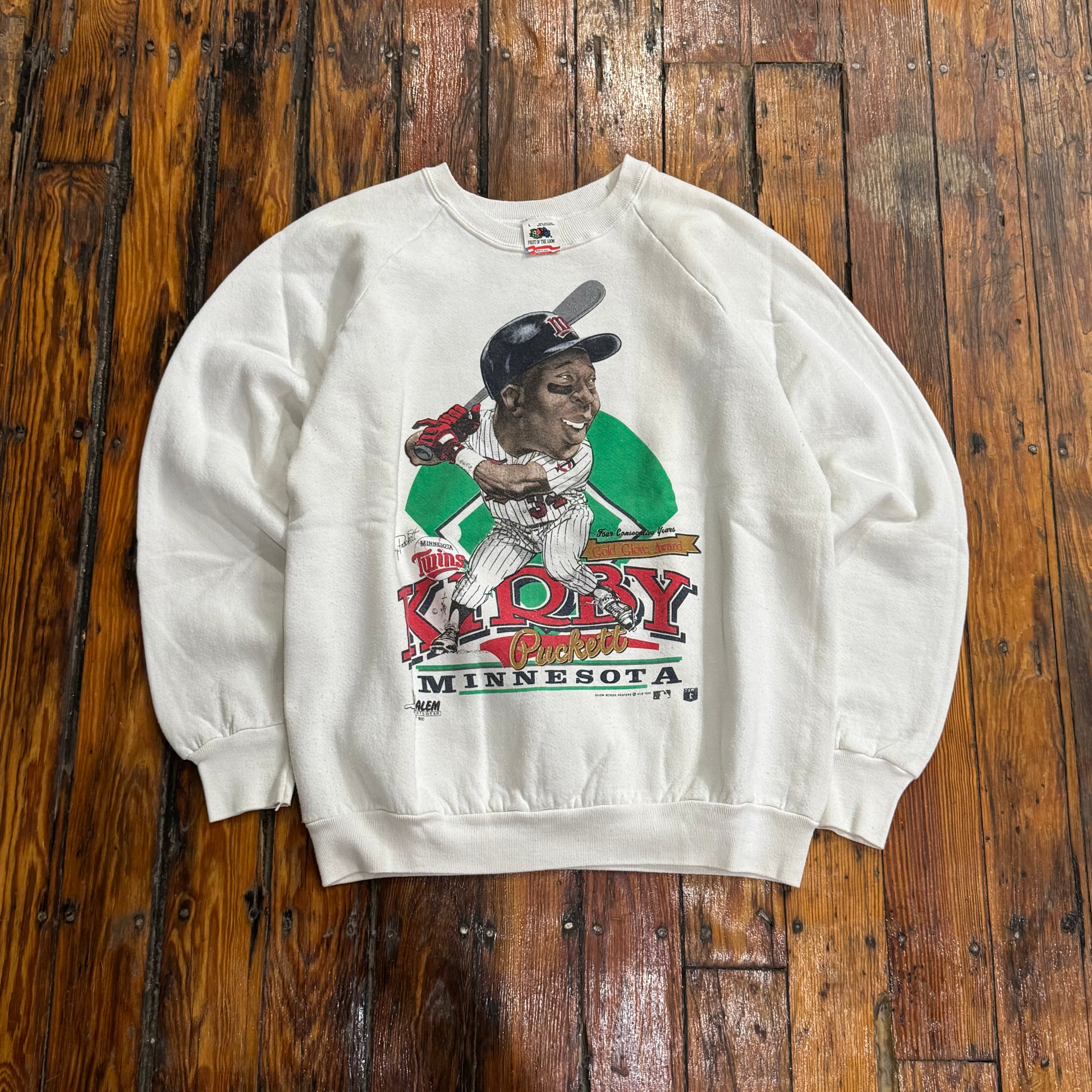 Vintage Minnesota Twins Kirby Puckett Charter Crewneck Sz L