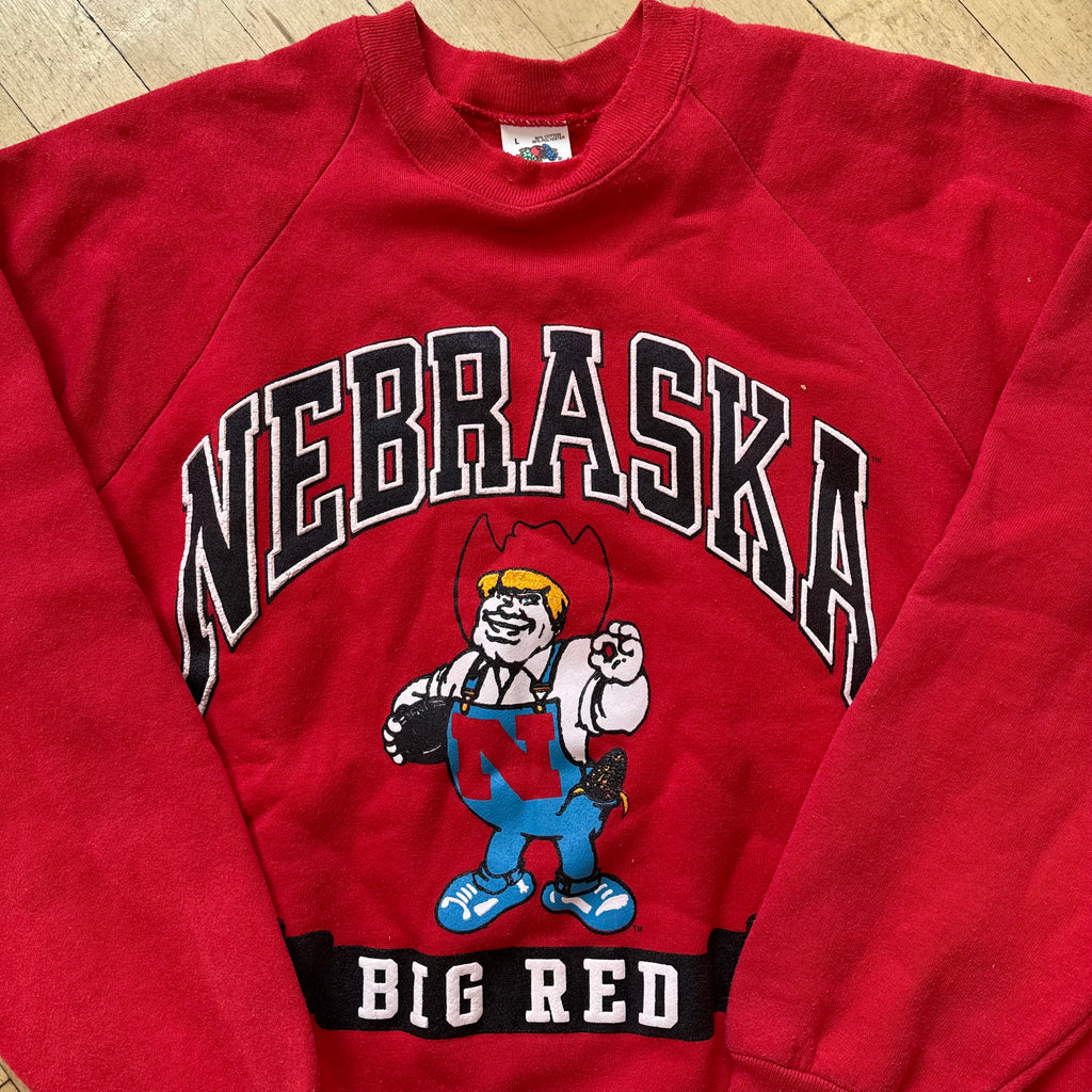 Vintage Herbie Nebraska Huskers Crewneck Sz L