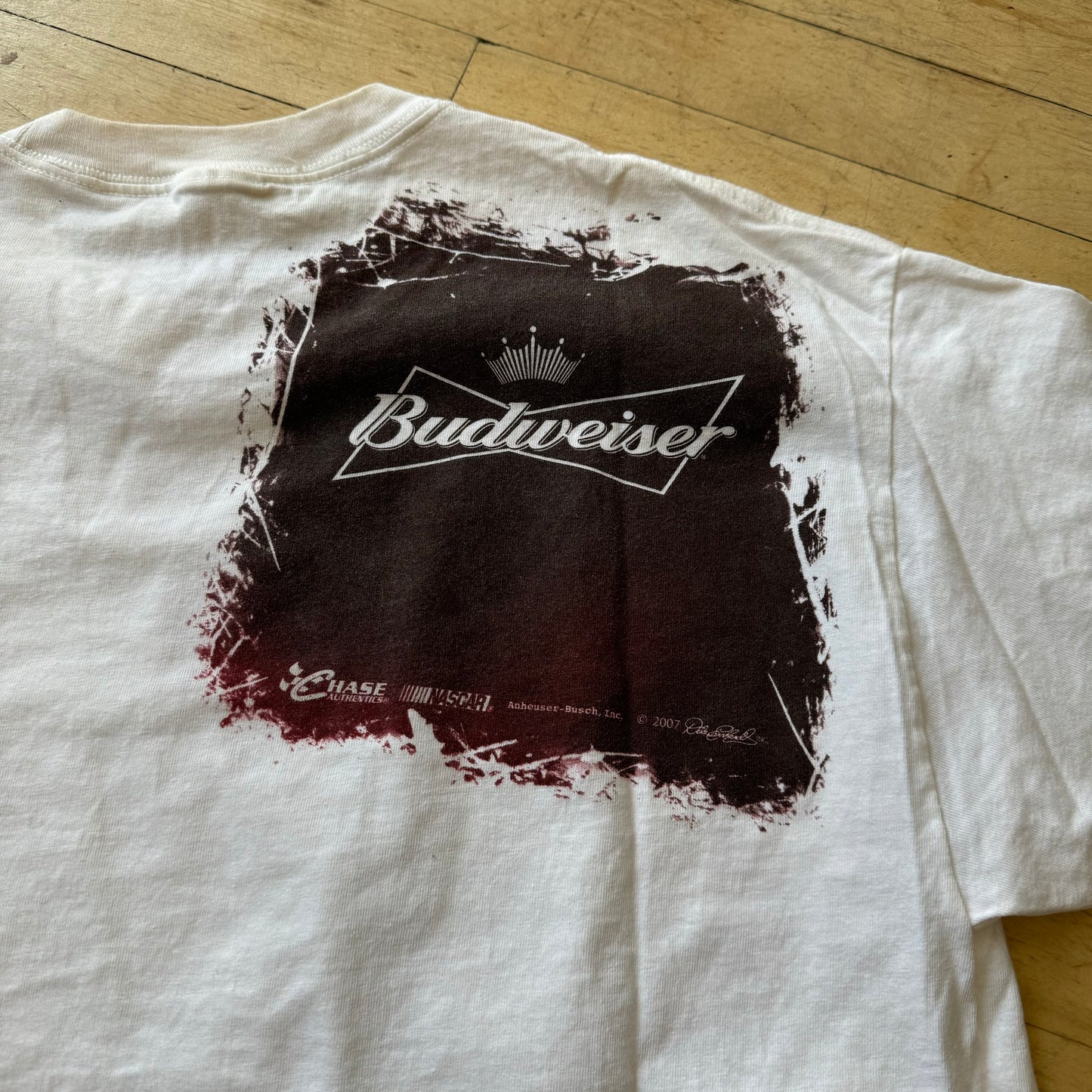 Vintage Budweiser NASCAR Dale T-shirt Sz L