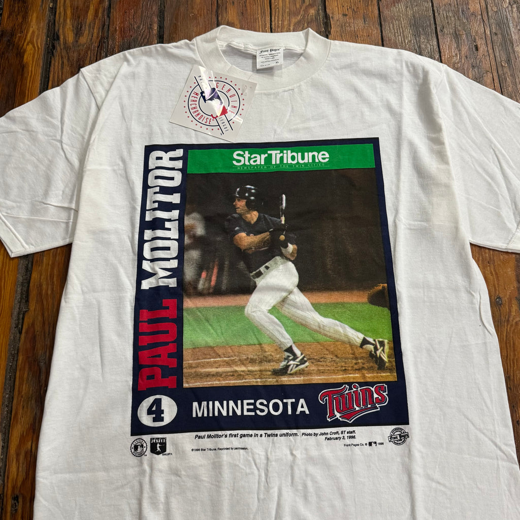 Vintage Minnesota Twins Paul Molitor Star Tribune T-shirt Sz XL (NEW)