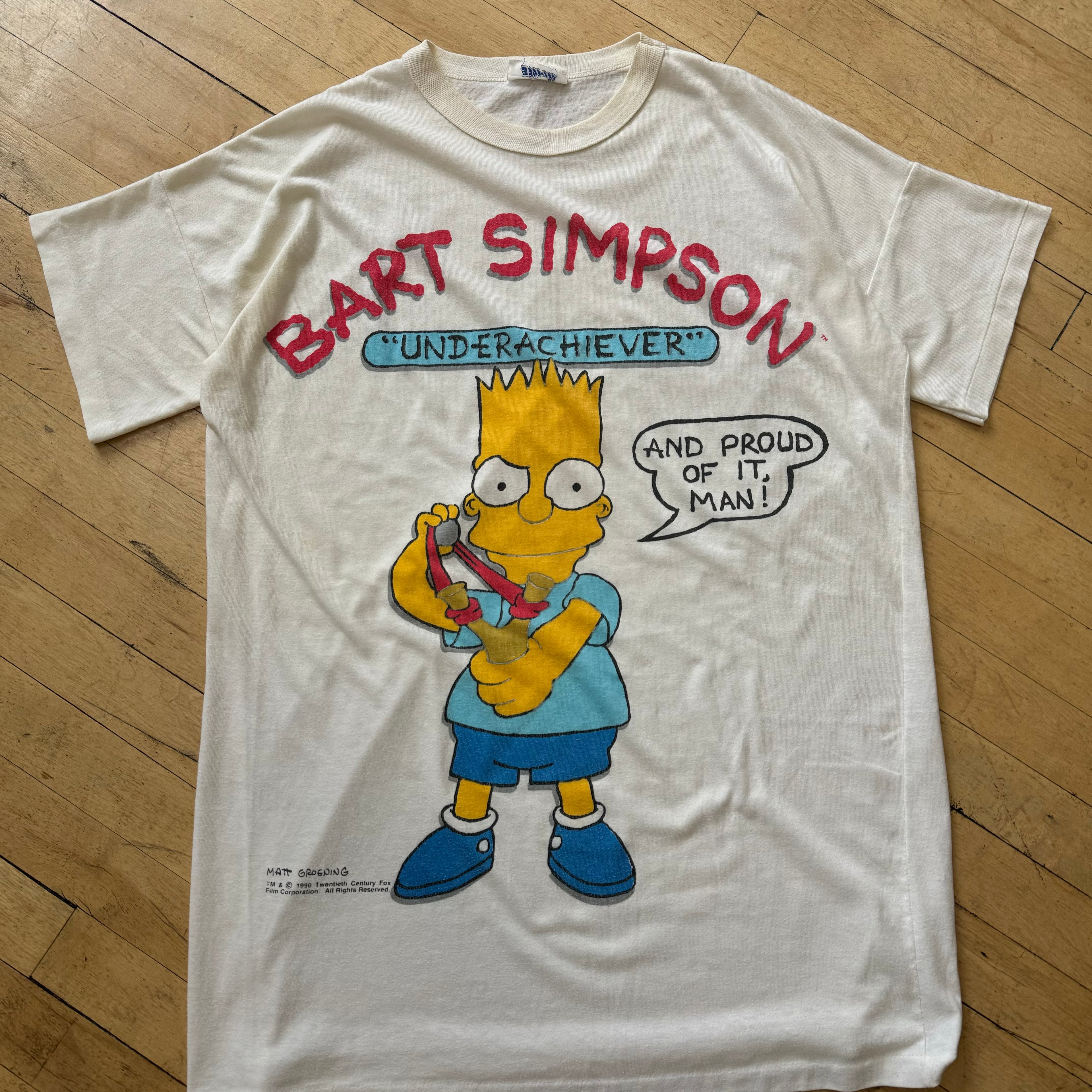 Vintage Bart Simpson Underachiever T-shirt Sz L