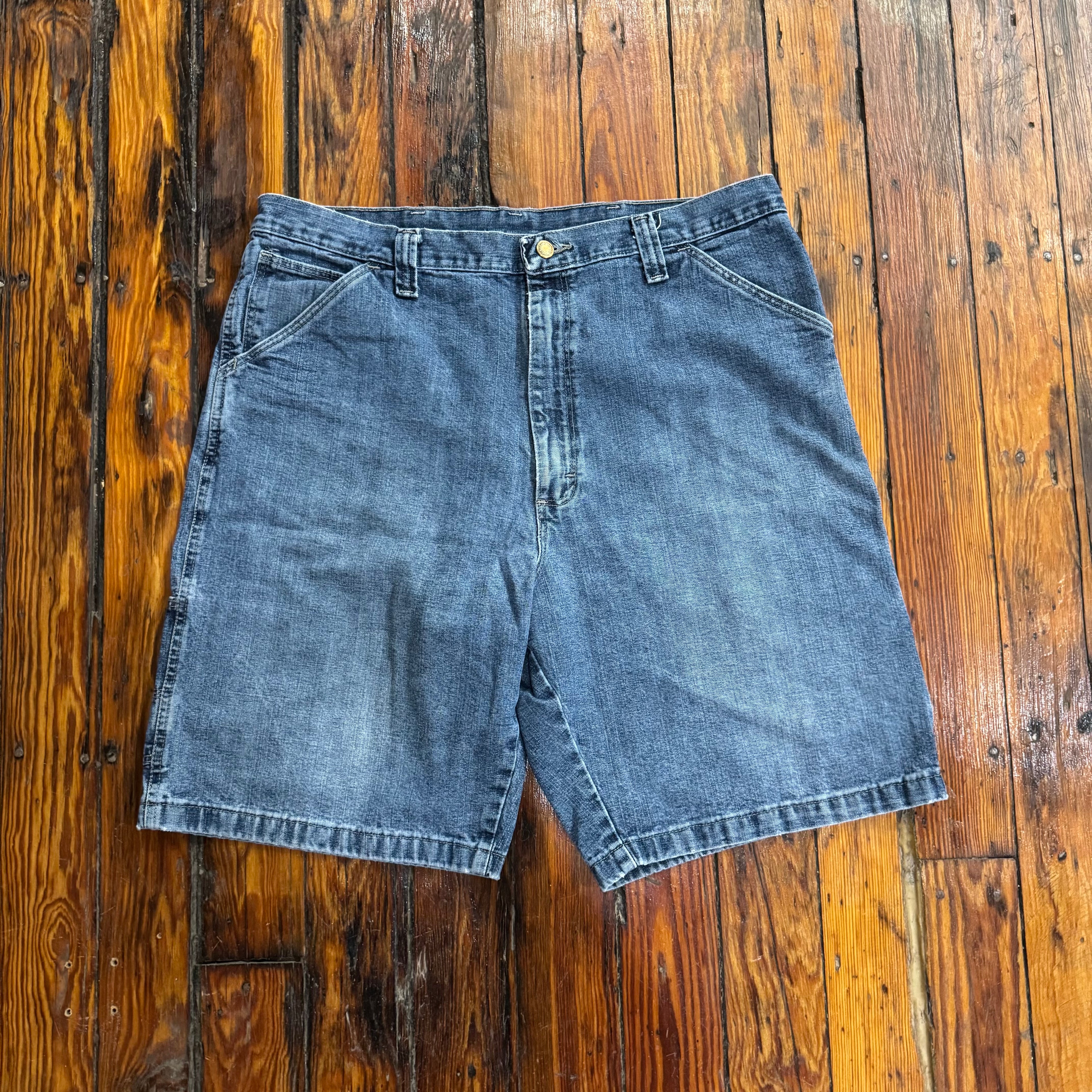 Vintage Wrangler Cargo Denim Jean Shorts Sz 36